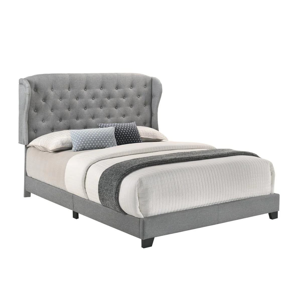 Homelegance King Upholstered Bed SH279KGRY-1 - Image 2