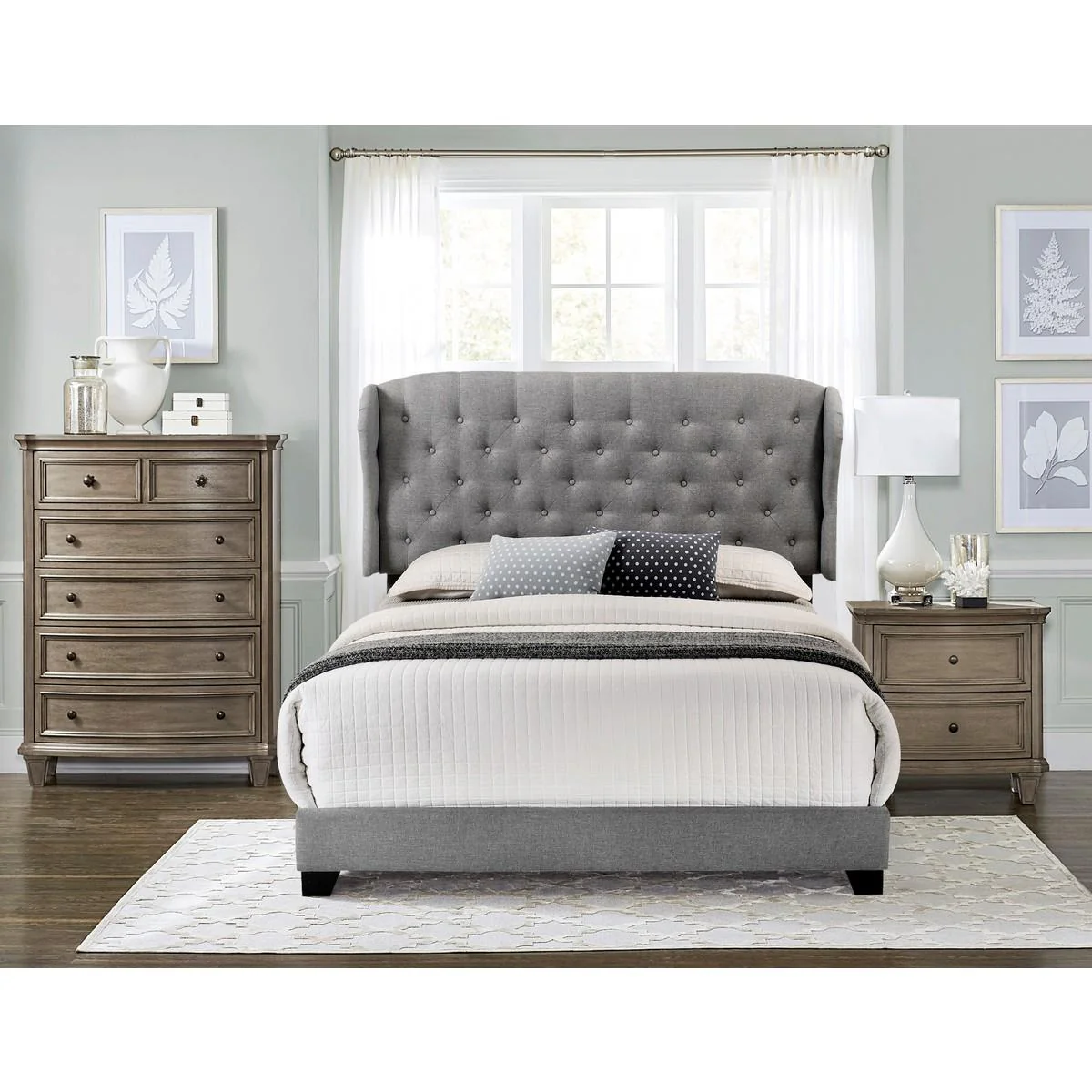 Homelegance Queen Upholstered Bed SH279GRY-1 - Image 3