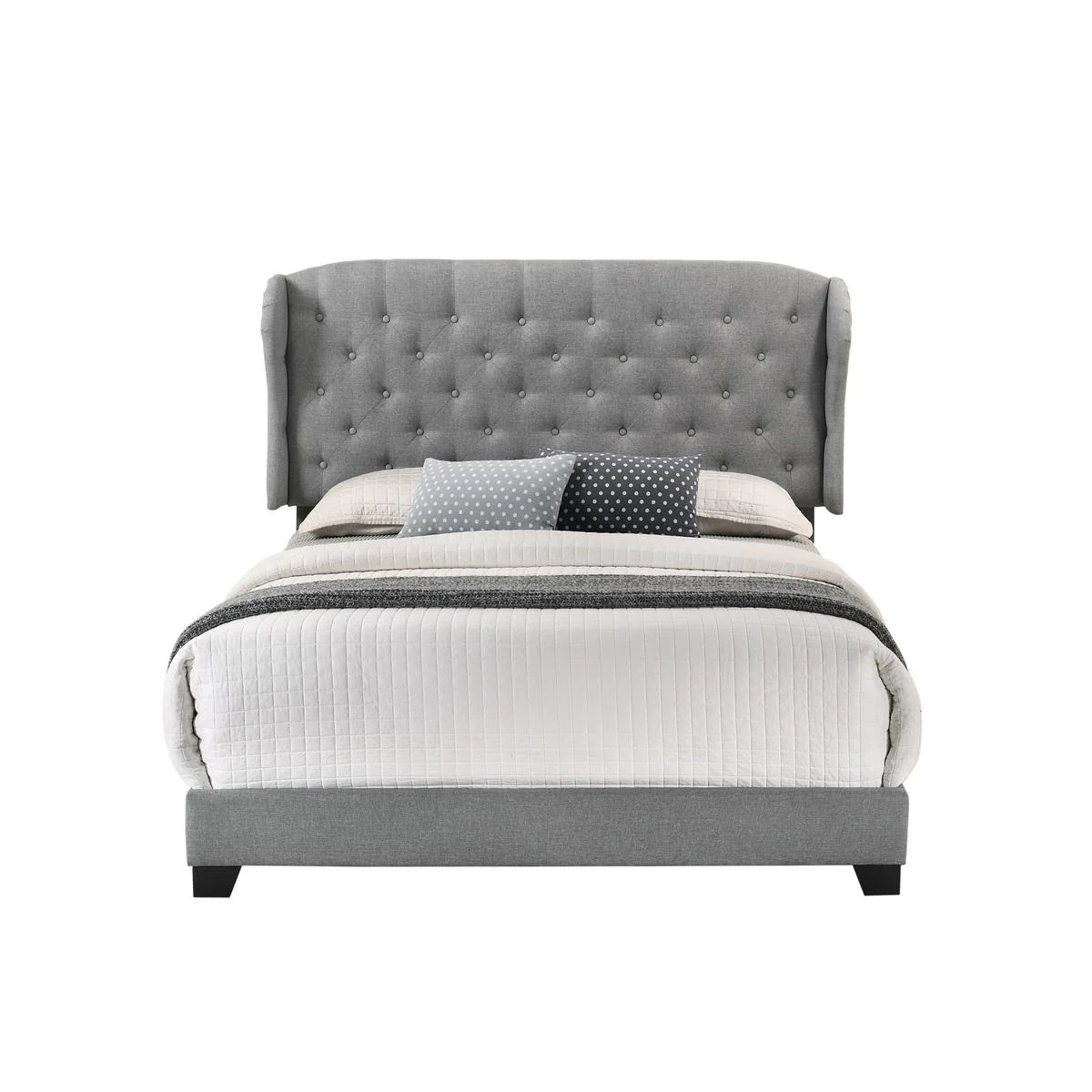 Homelegance Full Upholstered Bed SH279FGRY-1 - Image 1