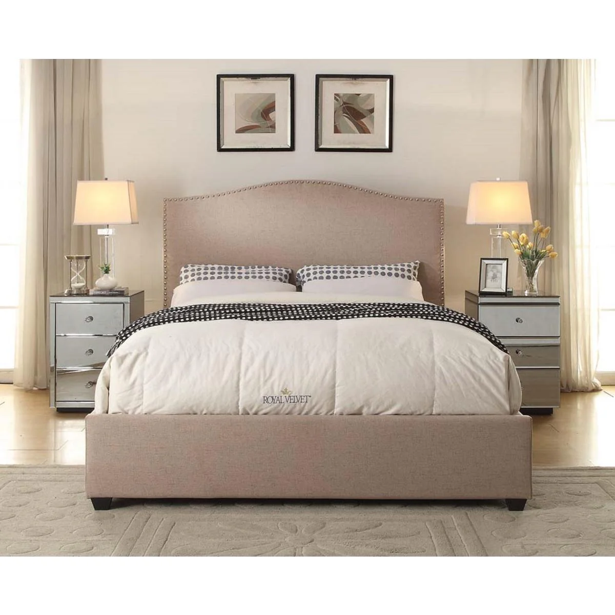 Homelegance King Upholstered Bed SH288KBE-1/SH285KBE-3 - Image 1