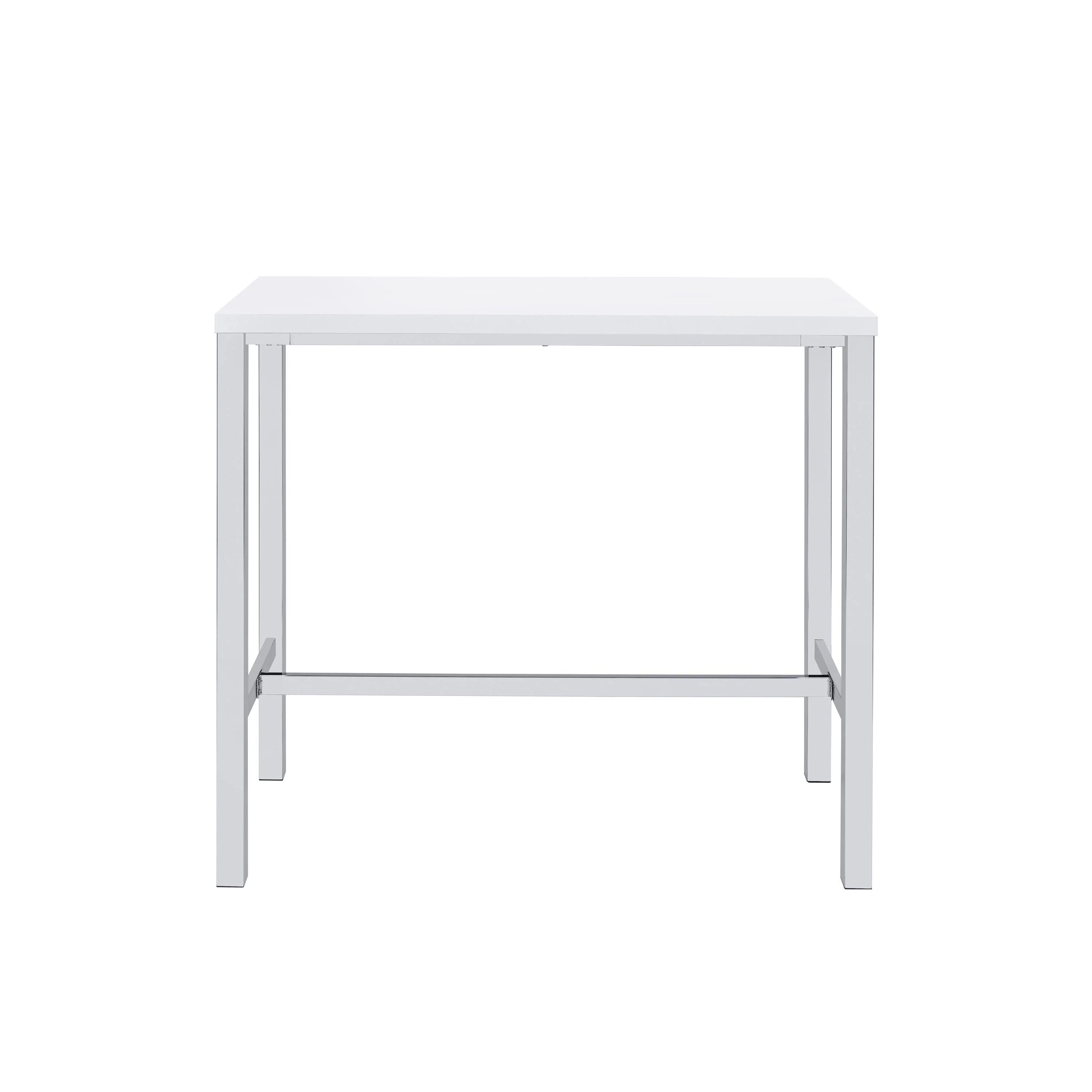 Coaster Furniture Natividad 182525 5-piece Pub Height Bar Table Set - White High Gloss - Image 3