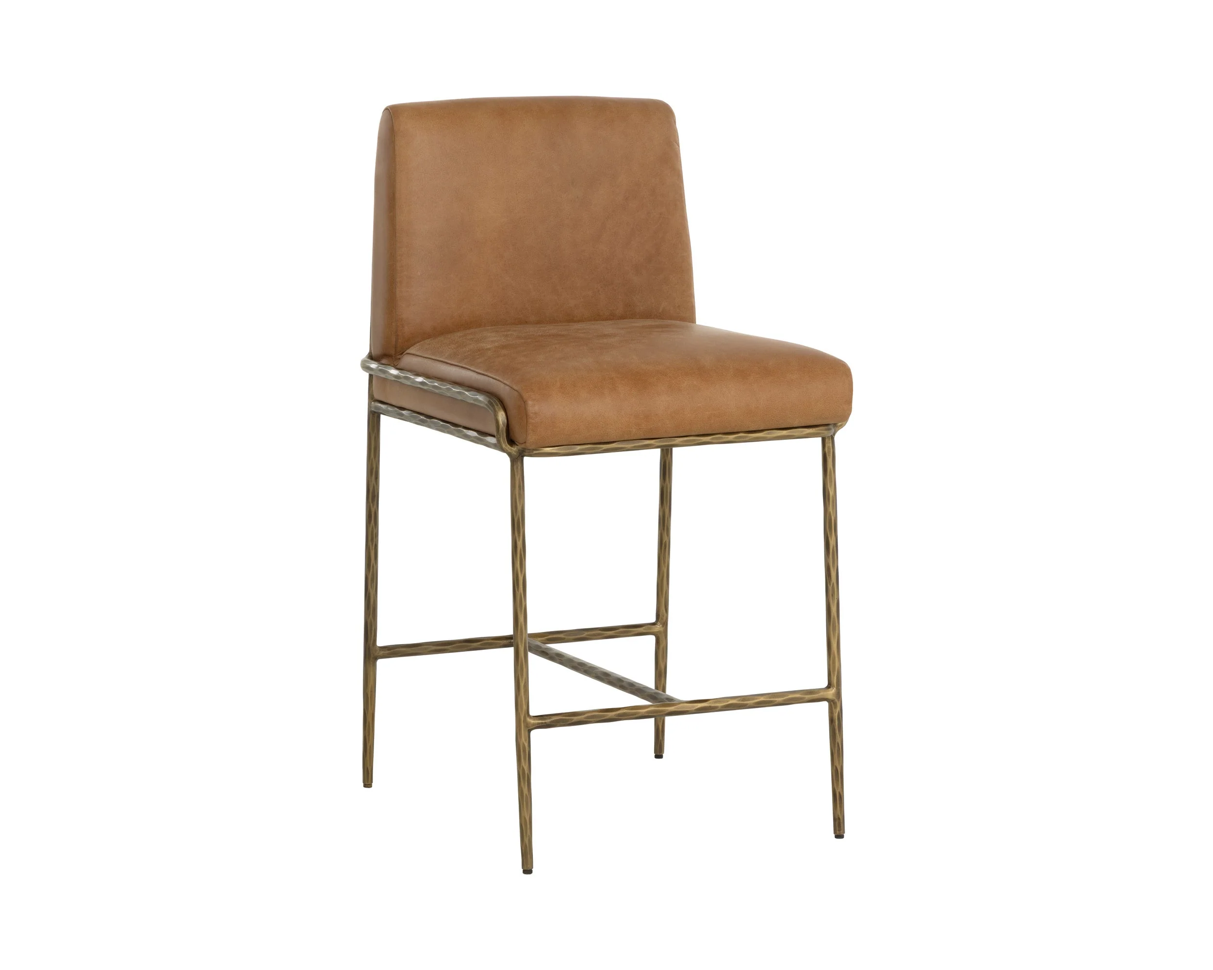 Lathan Counter Stool – Tan Leather