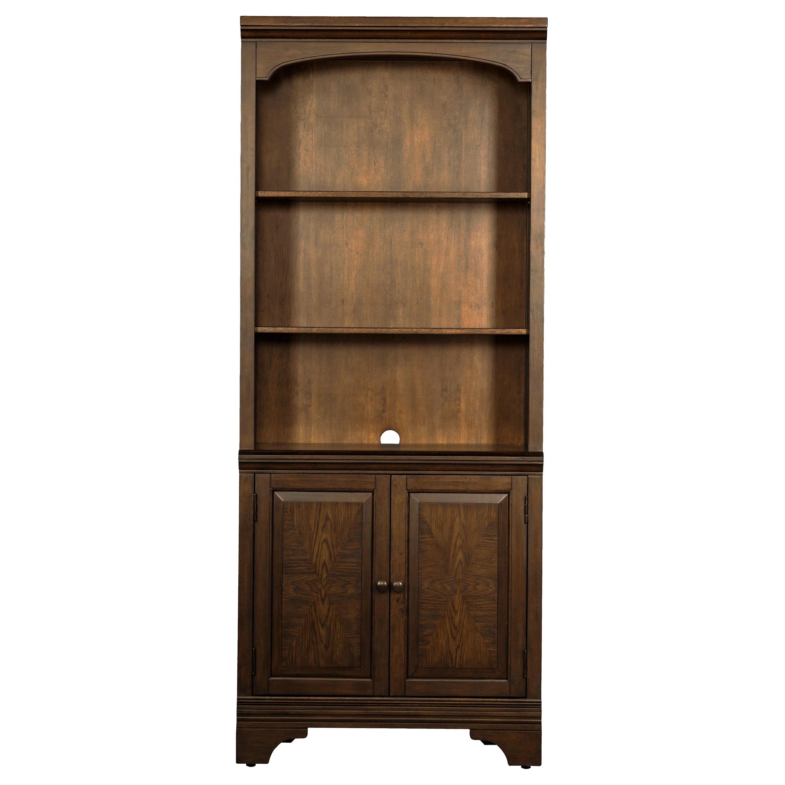 Coaster Furniture Hartshill 881286 78-inch 3-shelf Cabinet Bookcase - Burnished Oak - Image 3