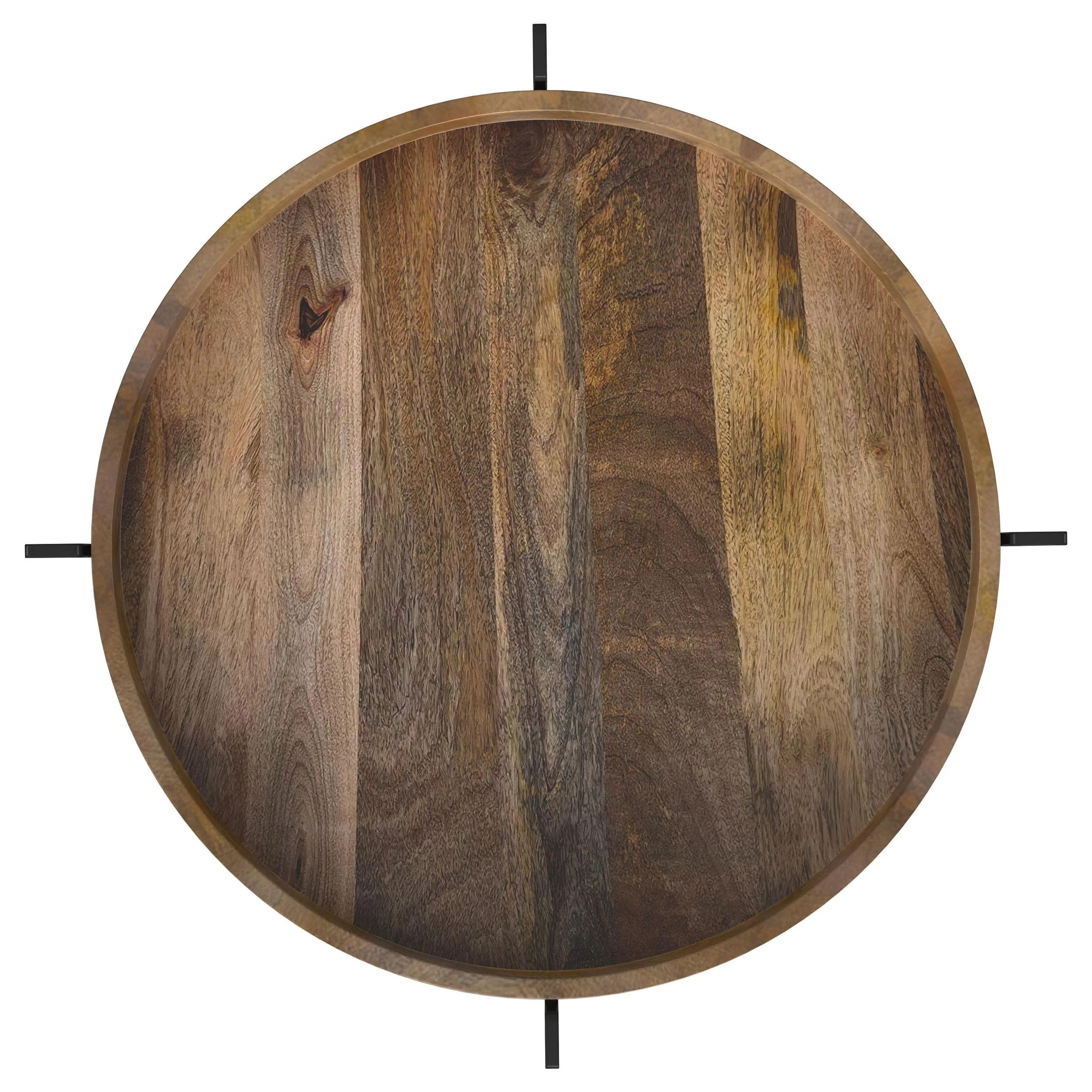 Coaster Furniture Adhvik 931218 Round End Side Table Marble Shelf - Natural and Black - Image 3