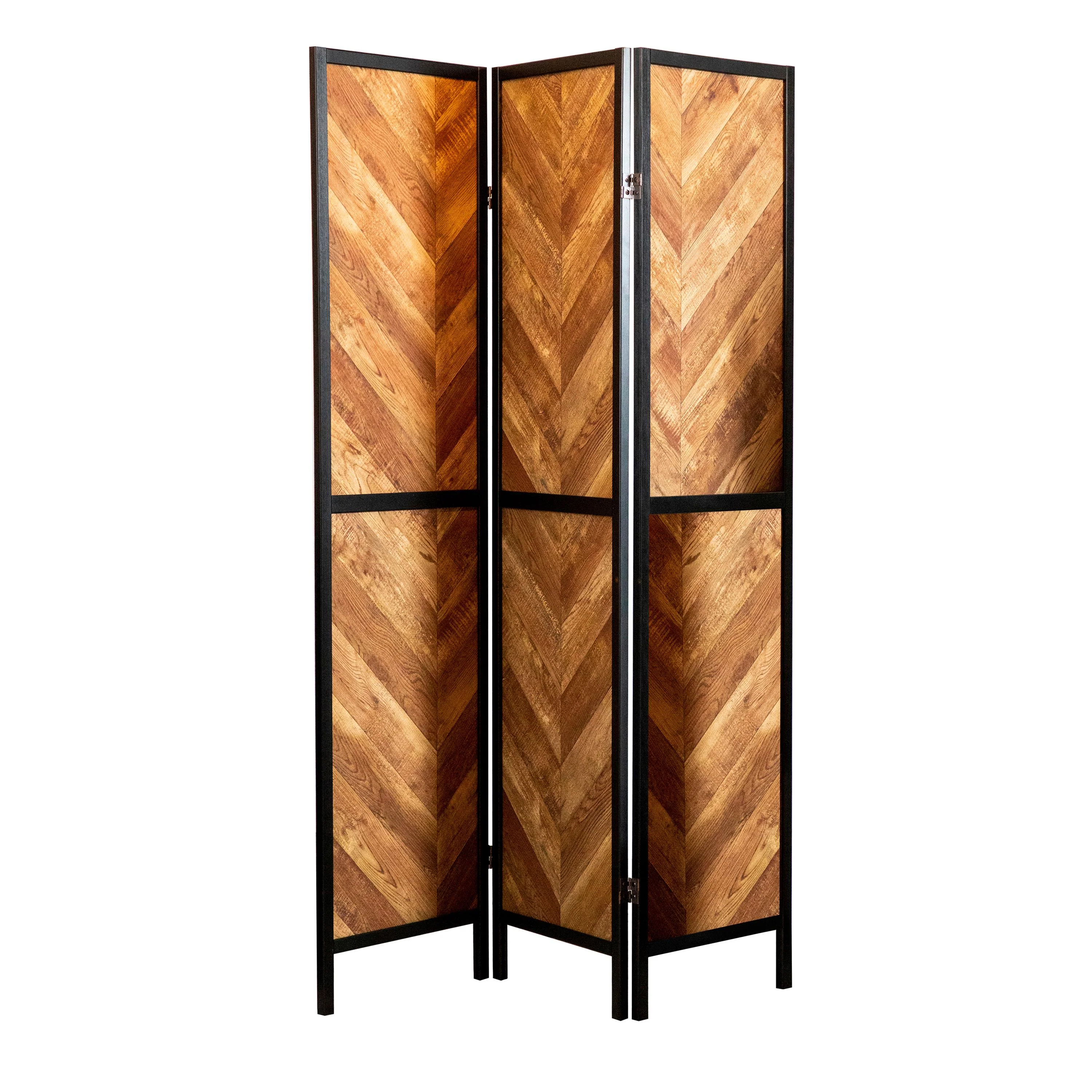 Coaster Furniture Marlene 962922 3-Panel Room Divider Folding Screen - Rustic Tobacco - Image 1