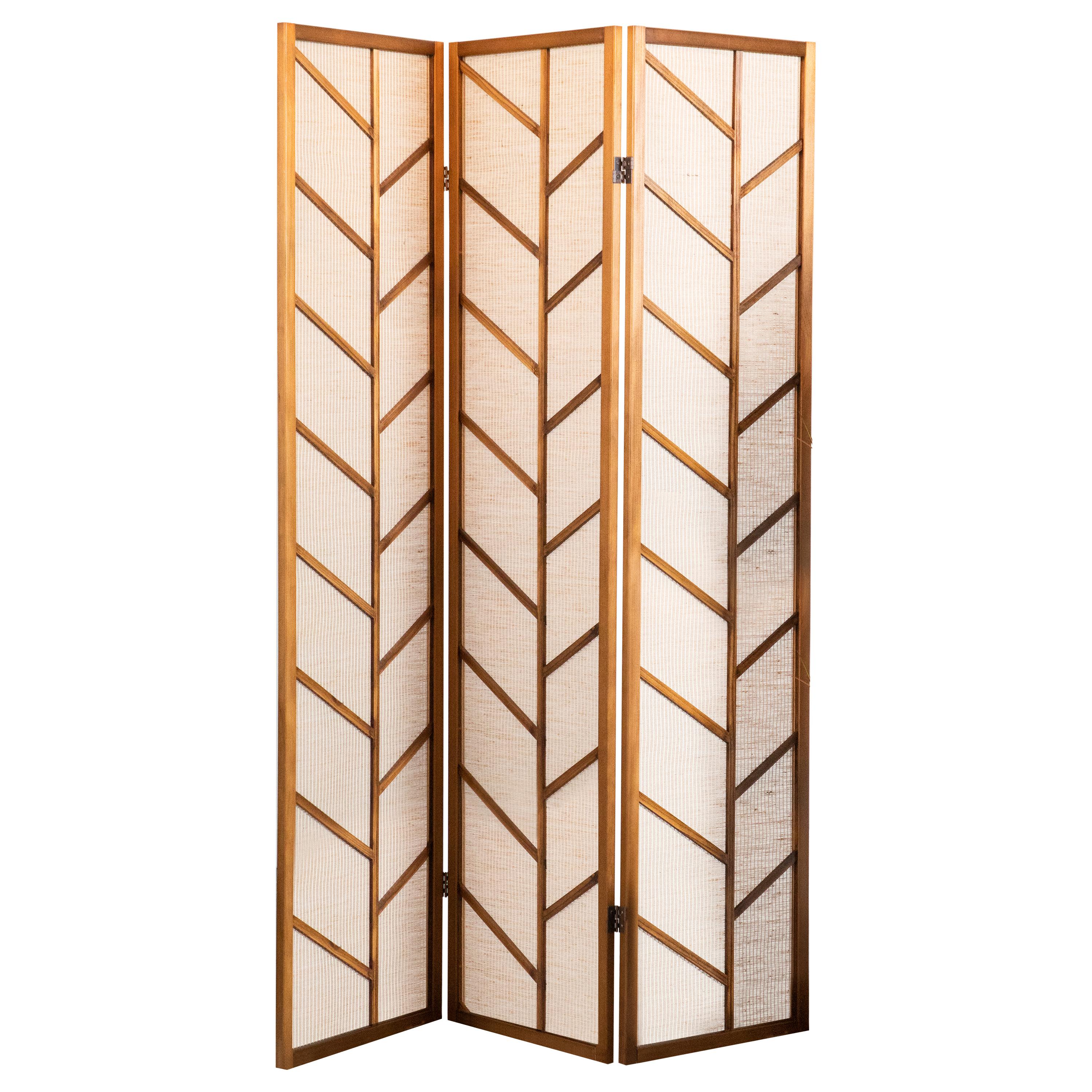 Coaster Furniture Mila 962923 3-Panel Room Divider Folding Shoji Screen – Walnut
