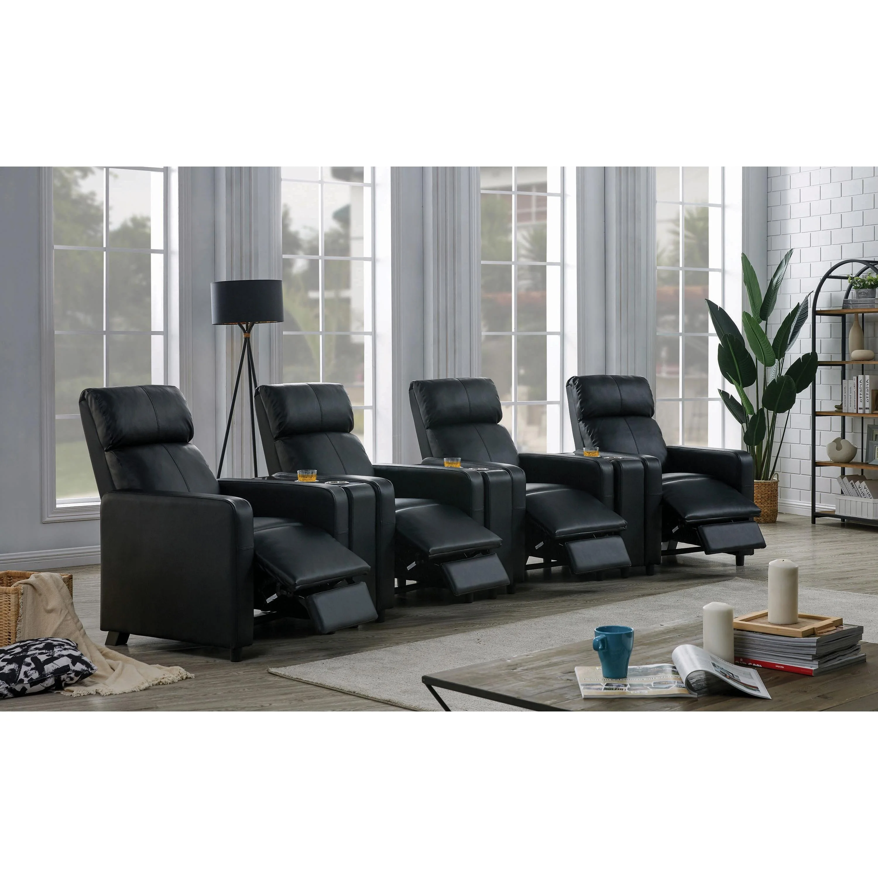 Coaster Furniture Toohey 600181-S4B 7 pc Home Theater Seating - Image 2