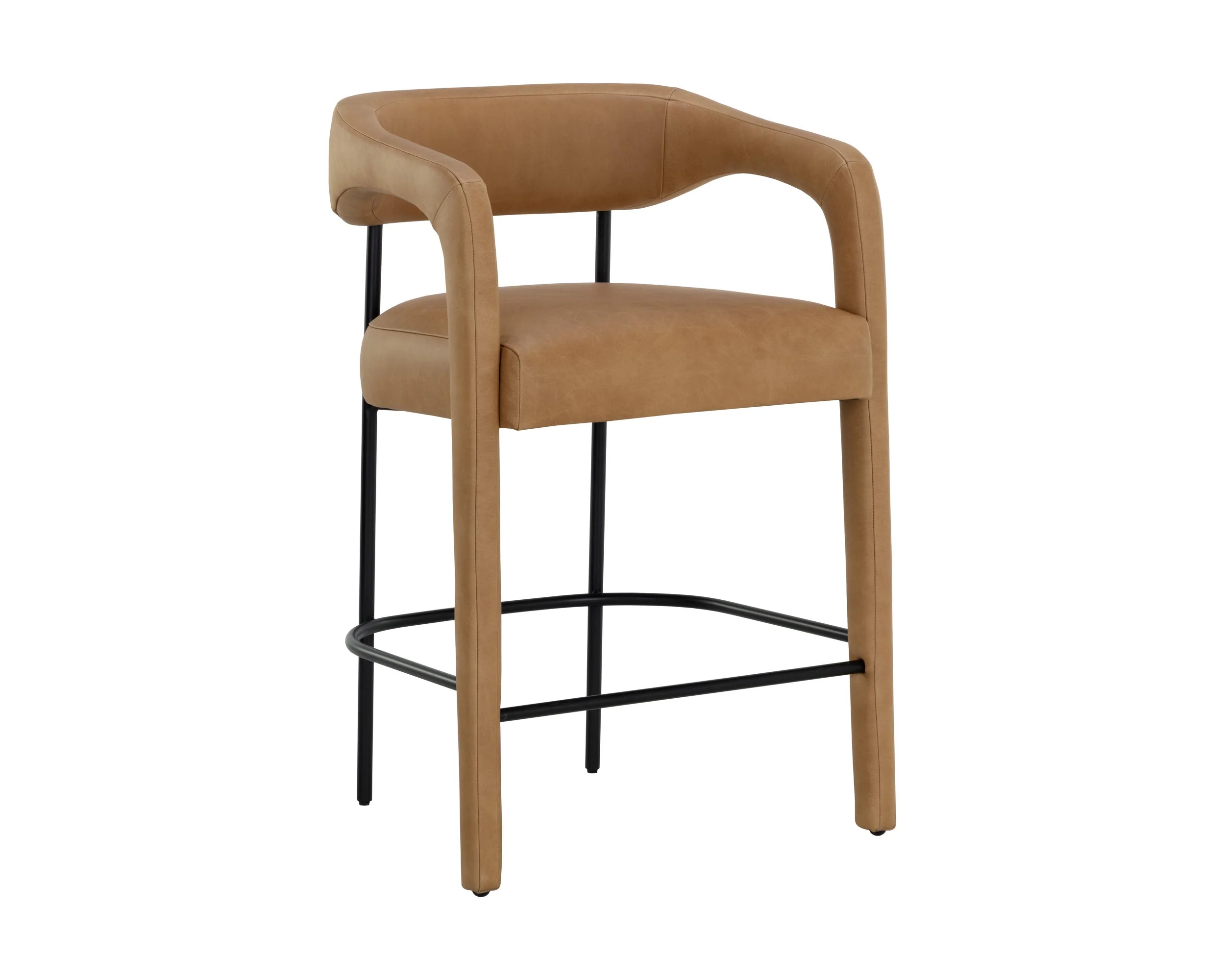 Mavia Counter Stool – Ludlow Sesame Leather