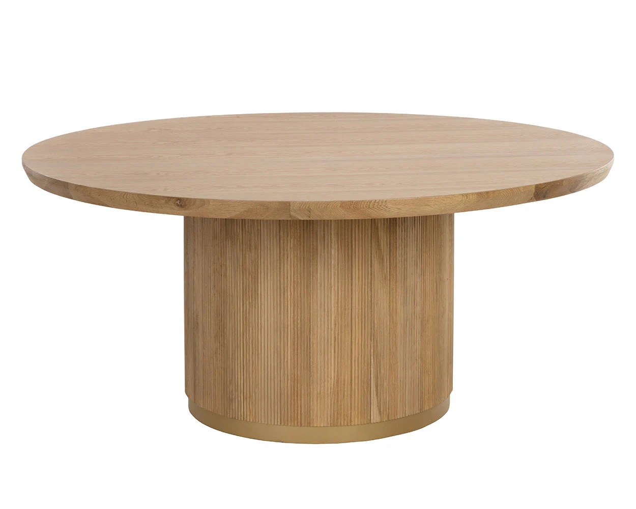 Kalla Dining Table - Round - Rustic Oak - 68" - Image 2