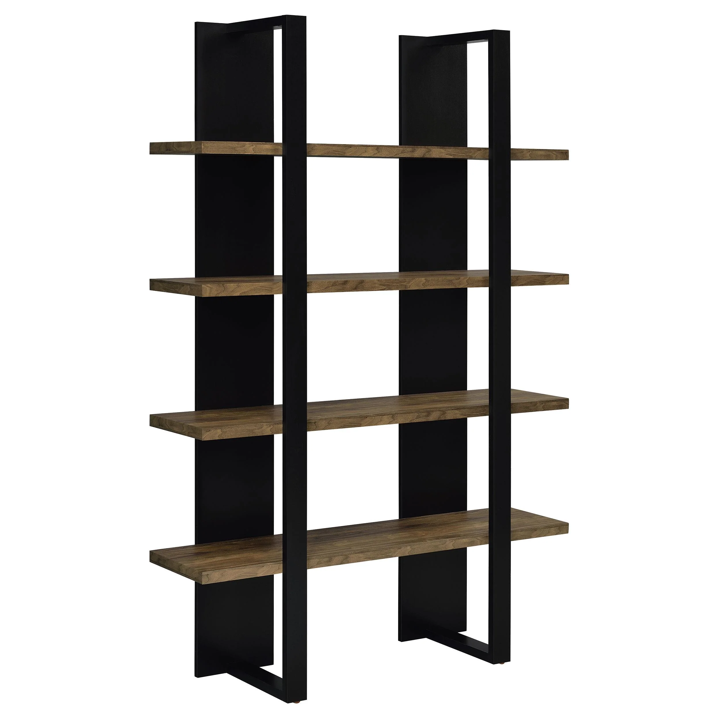 Coaster Furniture Danbrook 882036 71-inch 4-shelf Bookshelf – Black and Aged Walnut