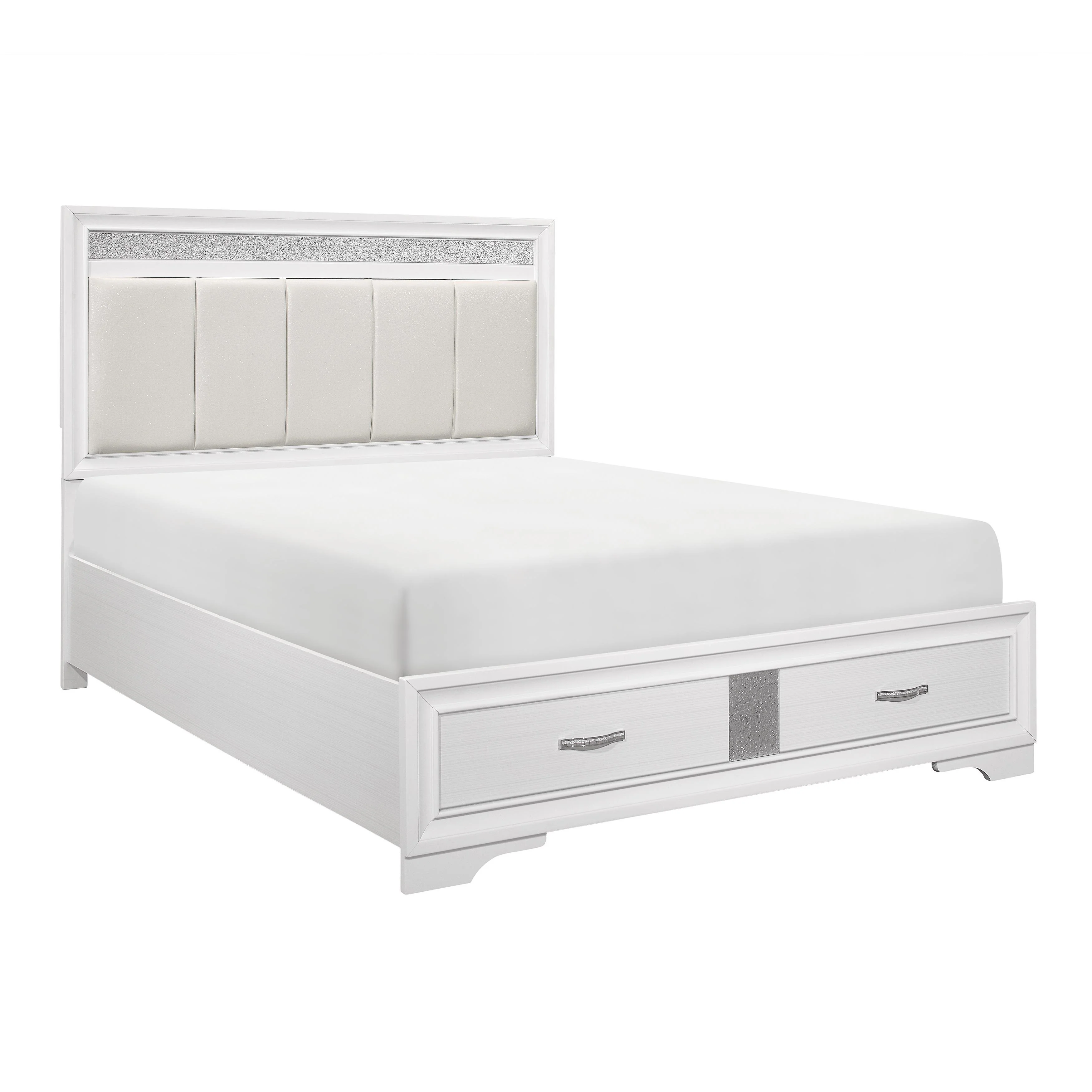 Homelegance Luster 1505W-1* Queen Platform Bed with Footboard Storage - Image 2