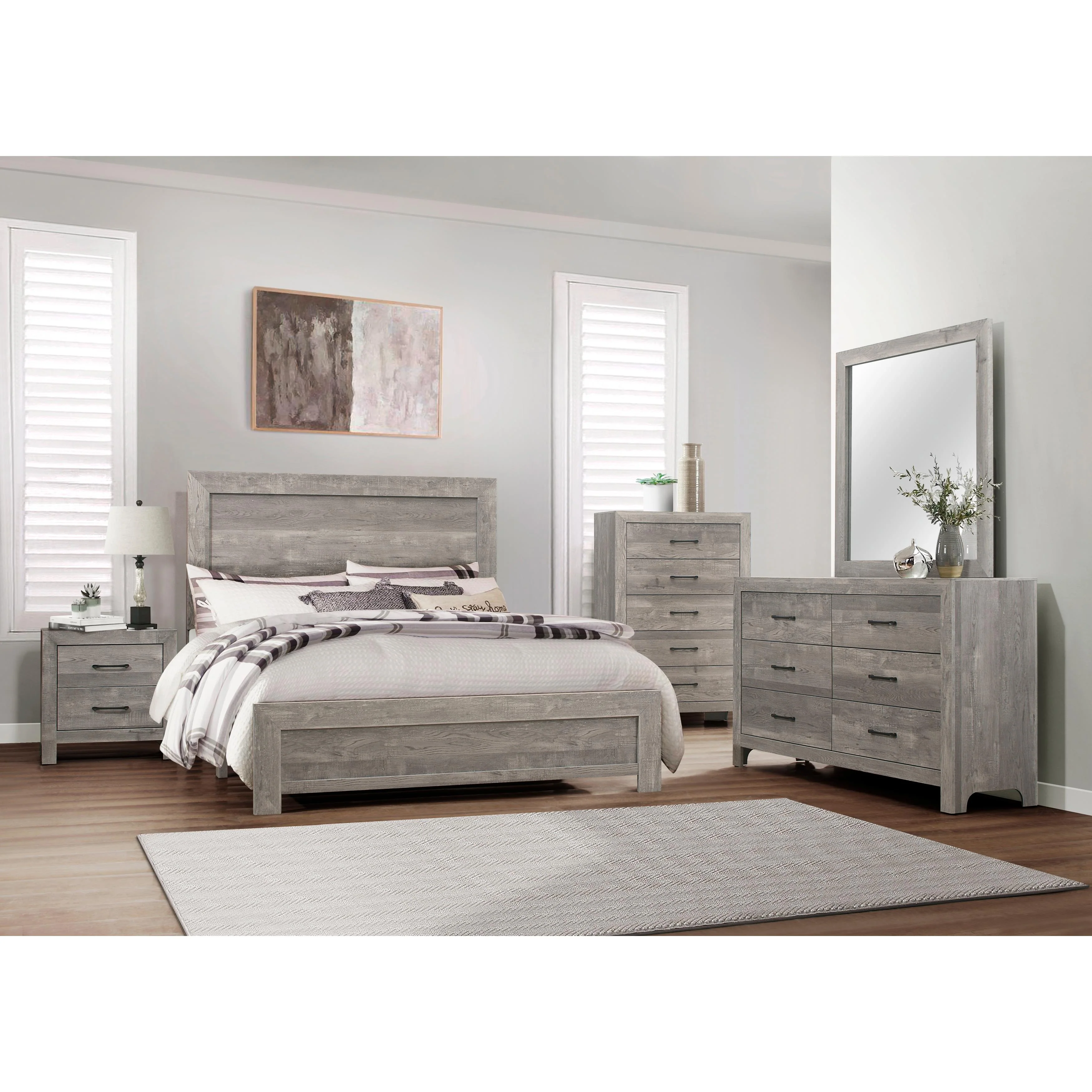 Homelegance Corbin 1534GY-1 Queen Bed in a Box - Image 3