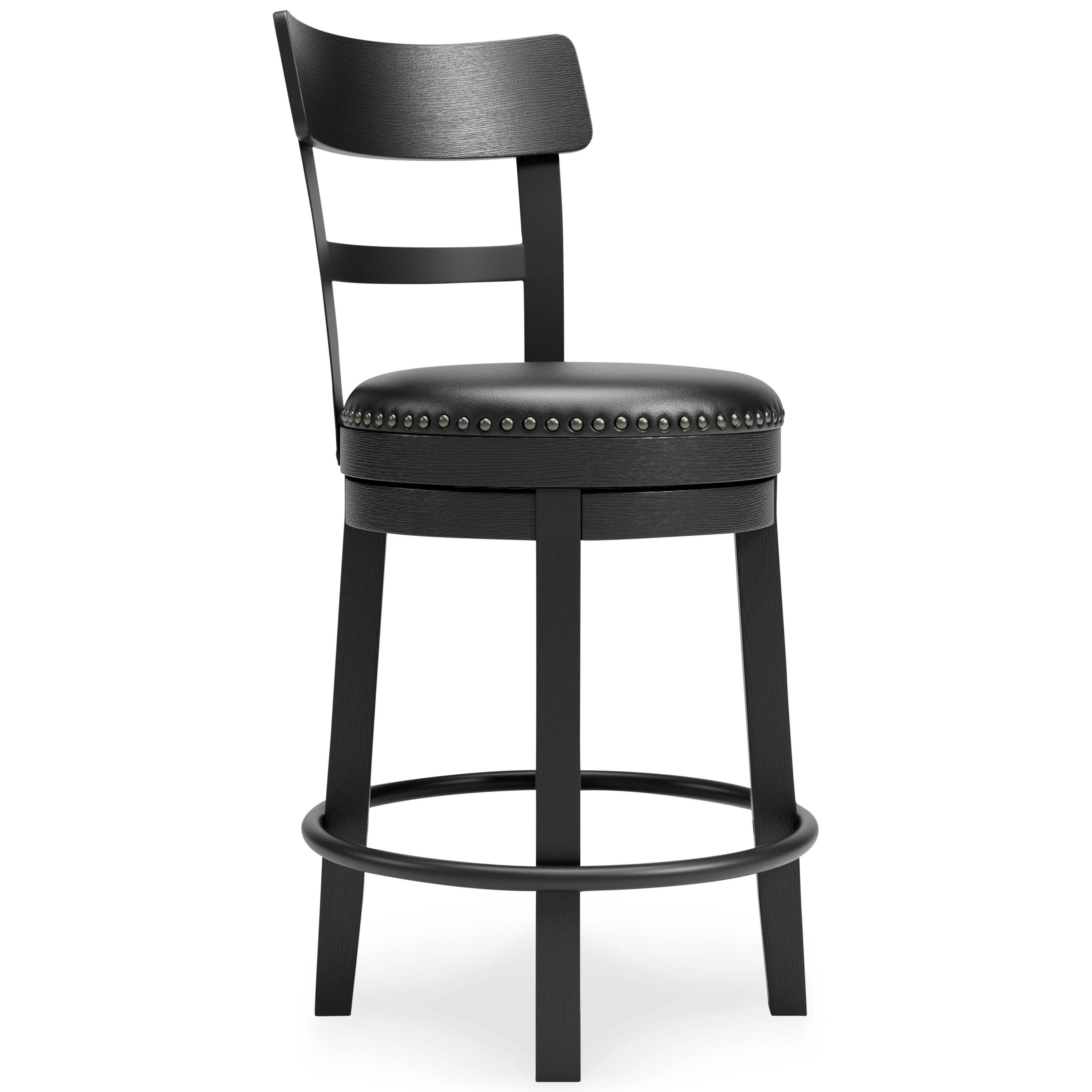 Signature Design by Ashley Valebeck D546-624 Upholstered Swivel Barstool - Image 1
