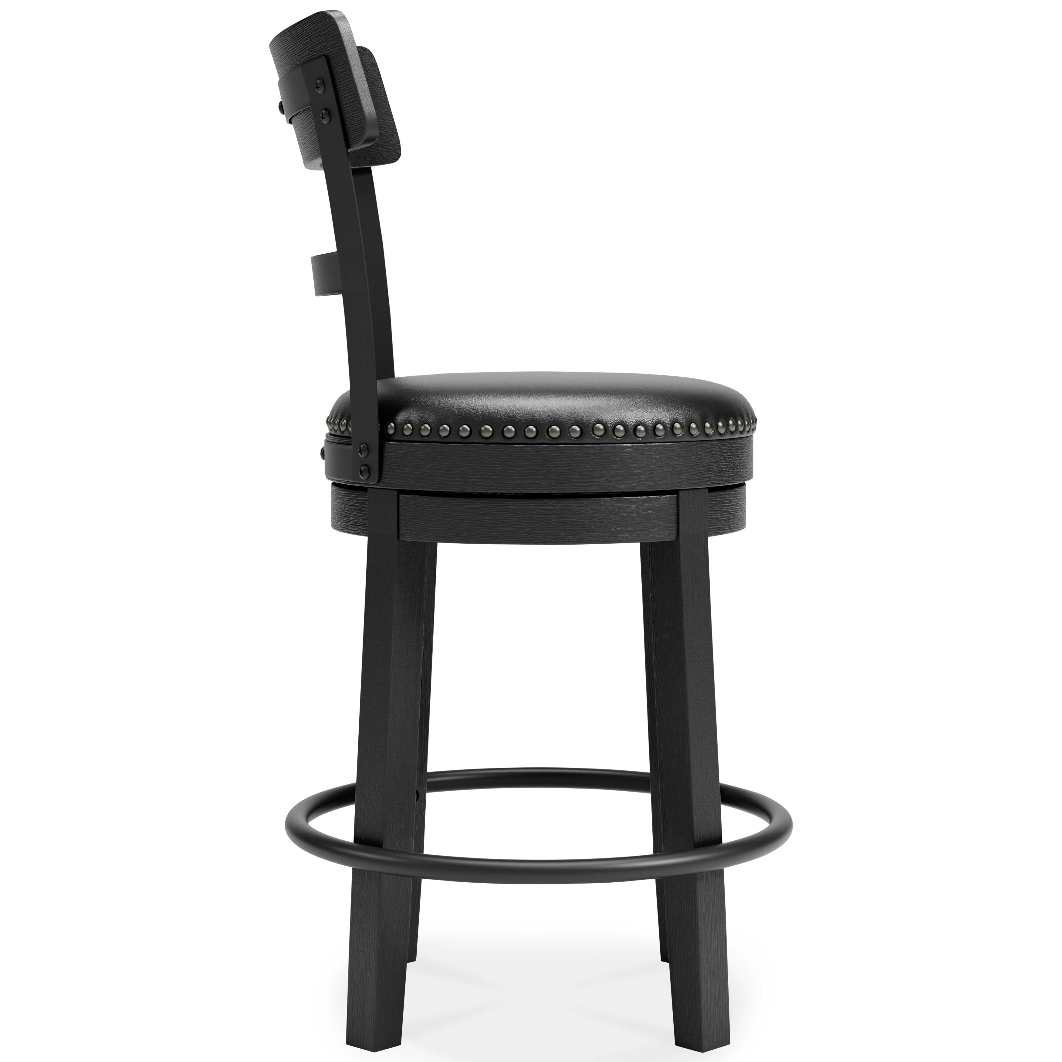 Signature Design by Ashley Valebeck D546-624 Upholstered Swivel Barstool - Image 3