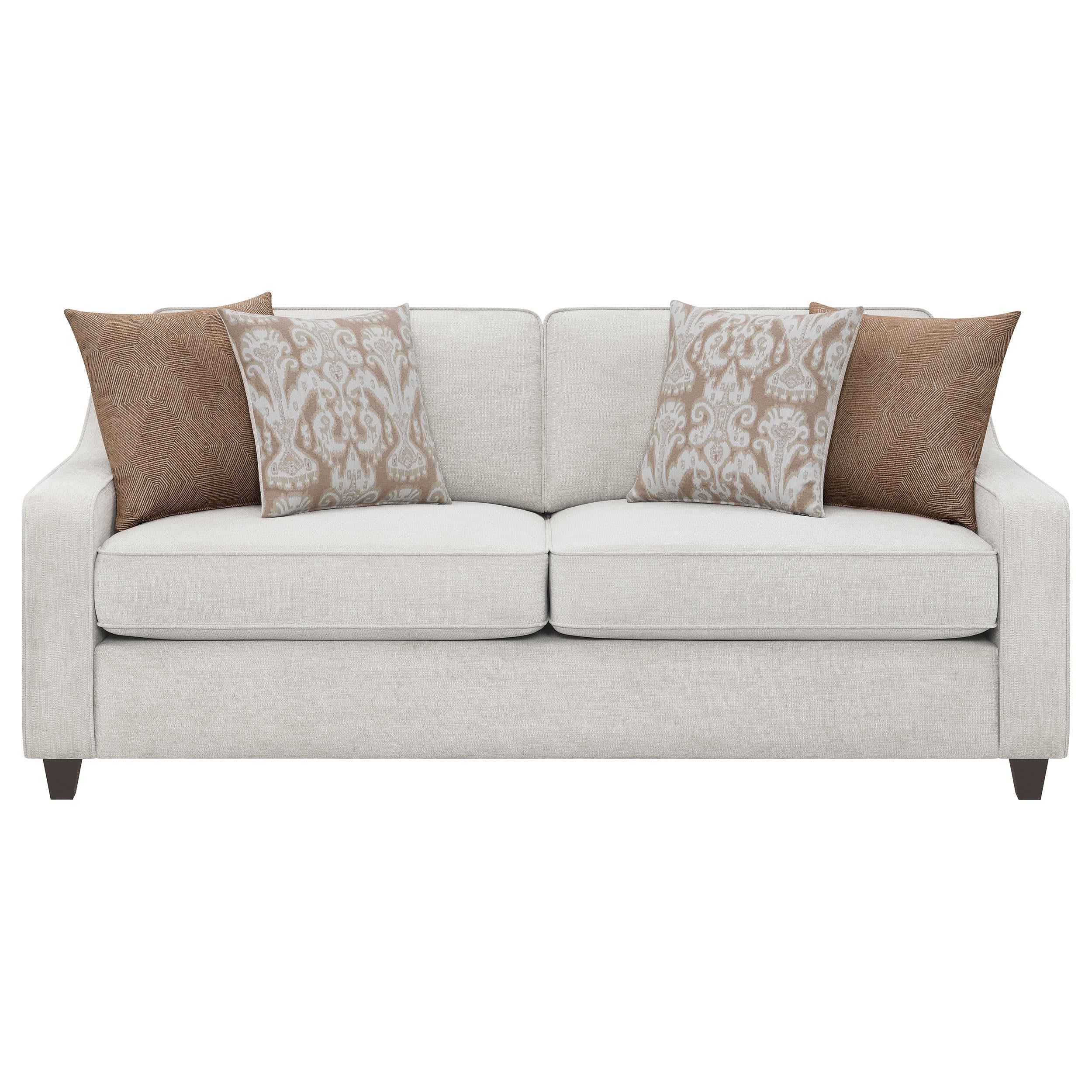Coaster Furniture Christine 552061 Upholstered Sloped Arm Sofa - Beige - Image 2
