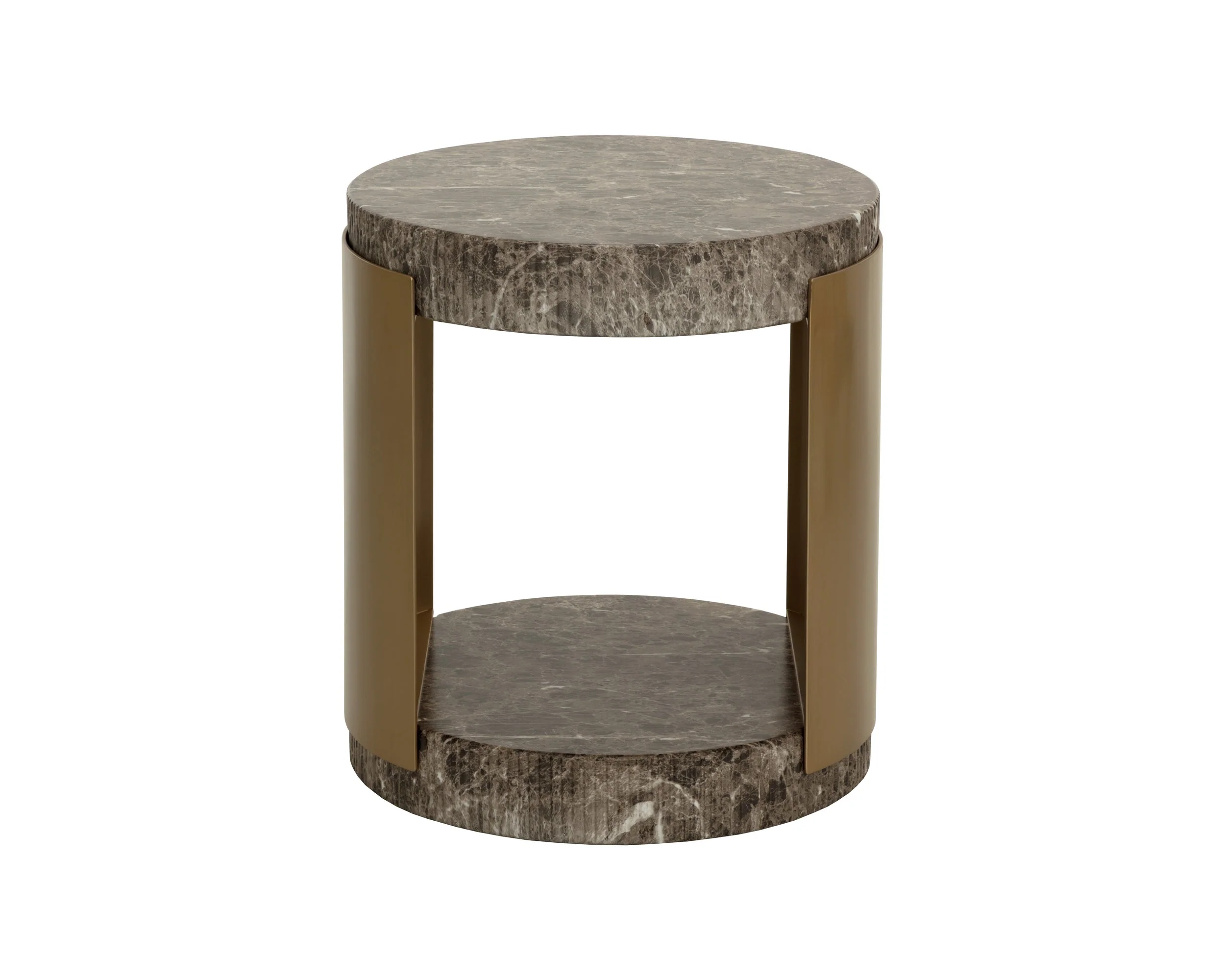 Cavette End Table - Marble Look - Dark Emperador - Image 3