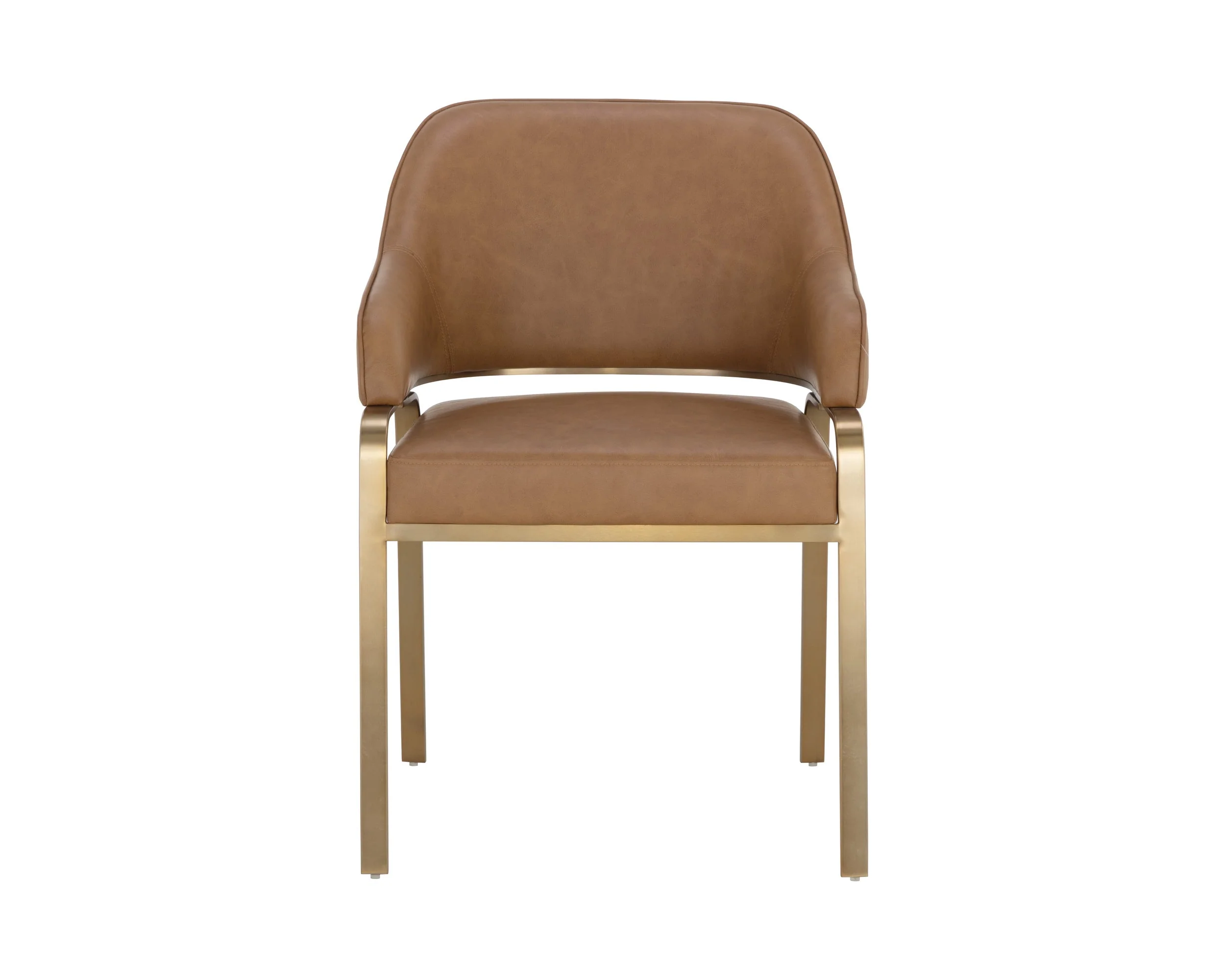 Malachi Dining Armchair - Milliken Cognac - Image 2