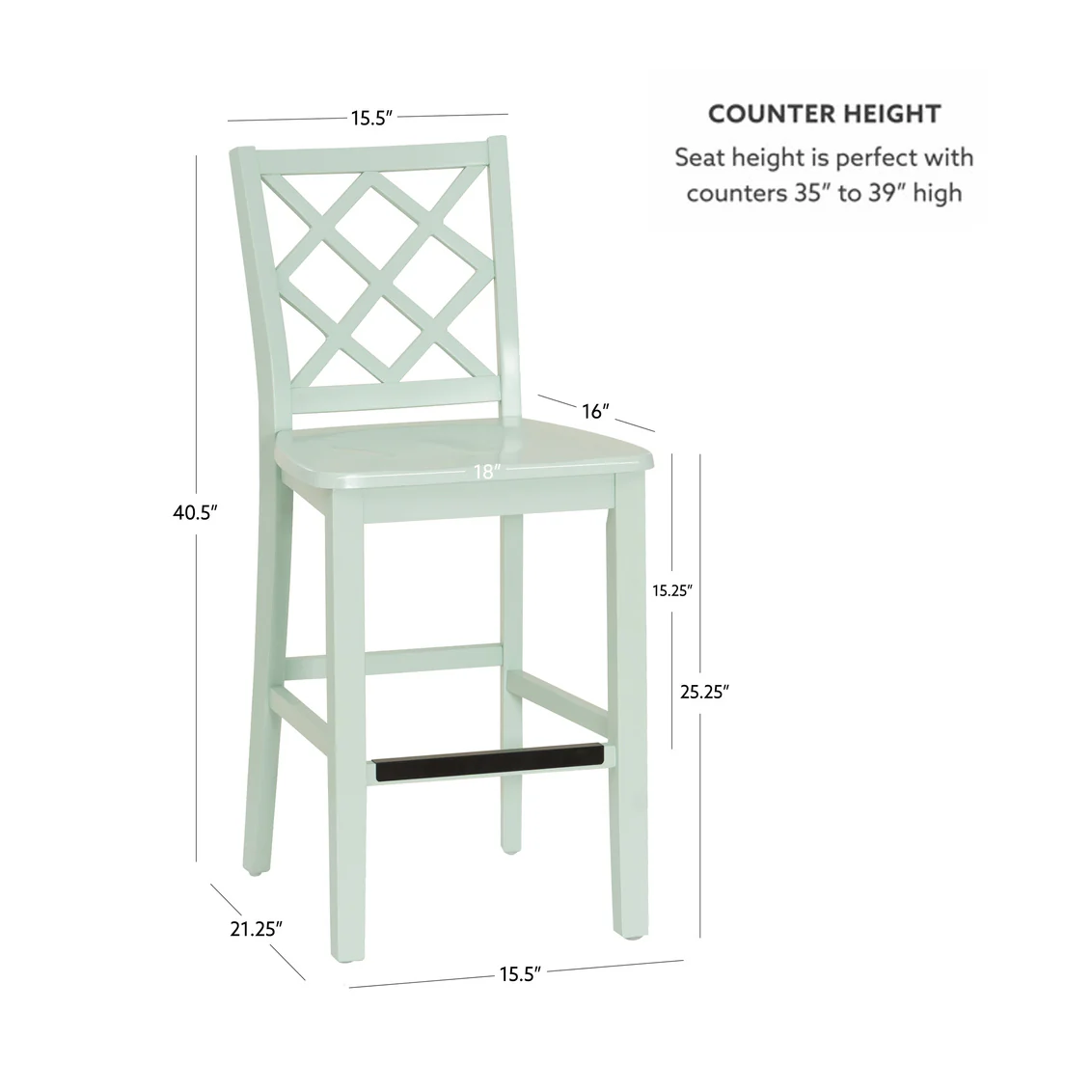 MAUI MINT GREEN COUNTER STOOL 23LD1015CSMINT - Image 2