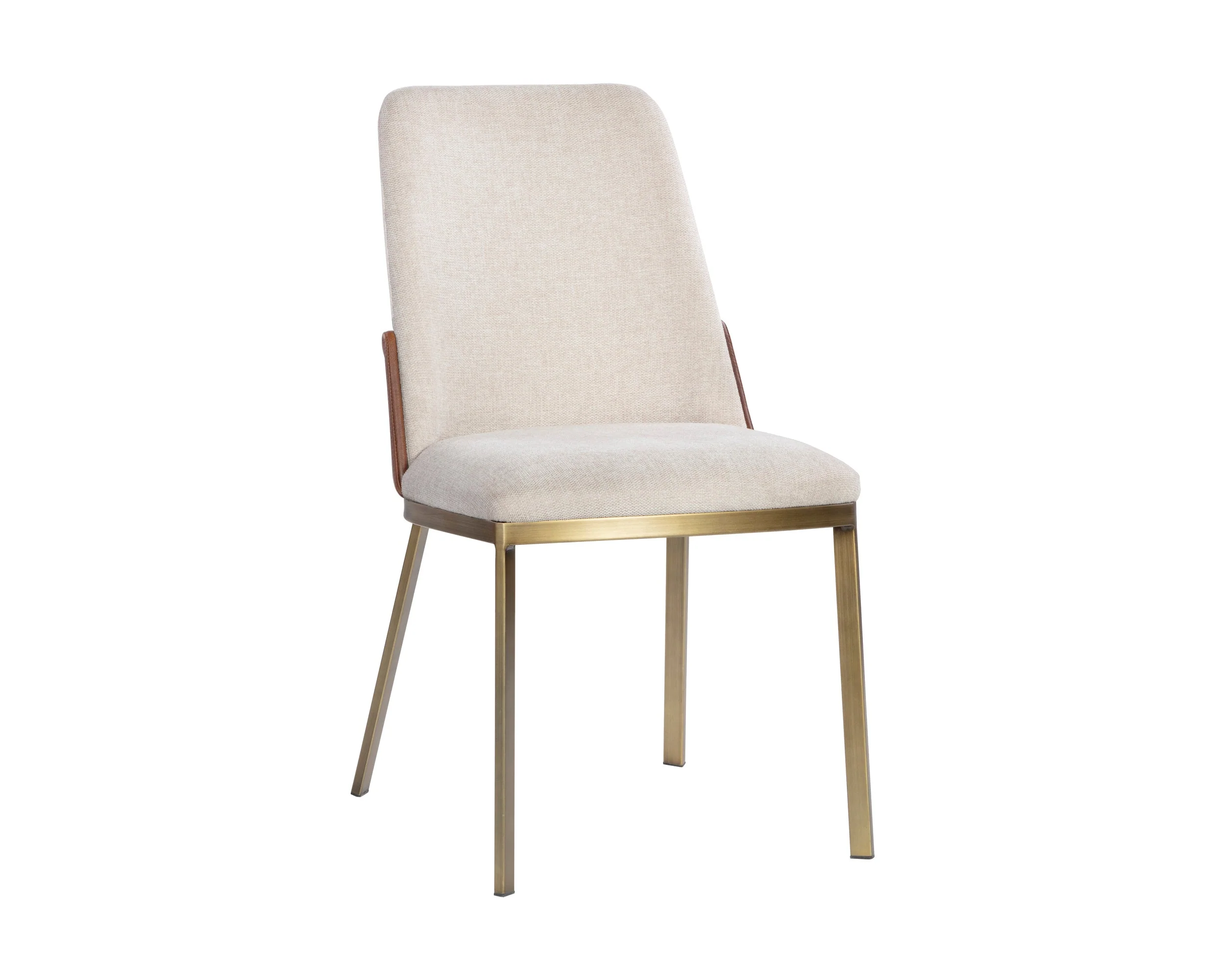 Marie Dining Chair – Belfast Oatmeal / Bravo Cognac