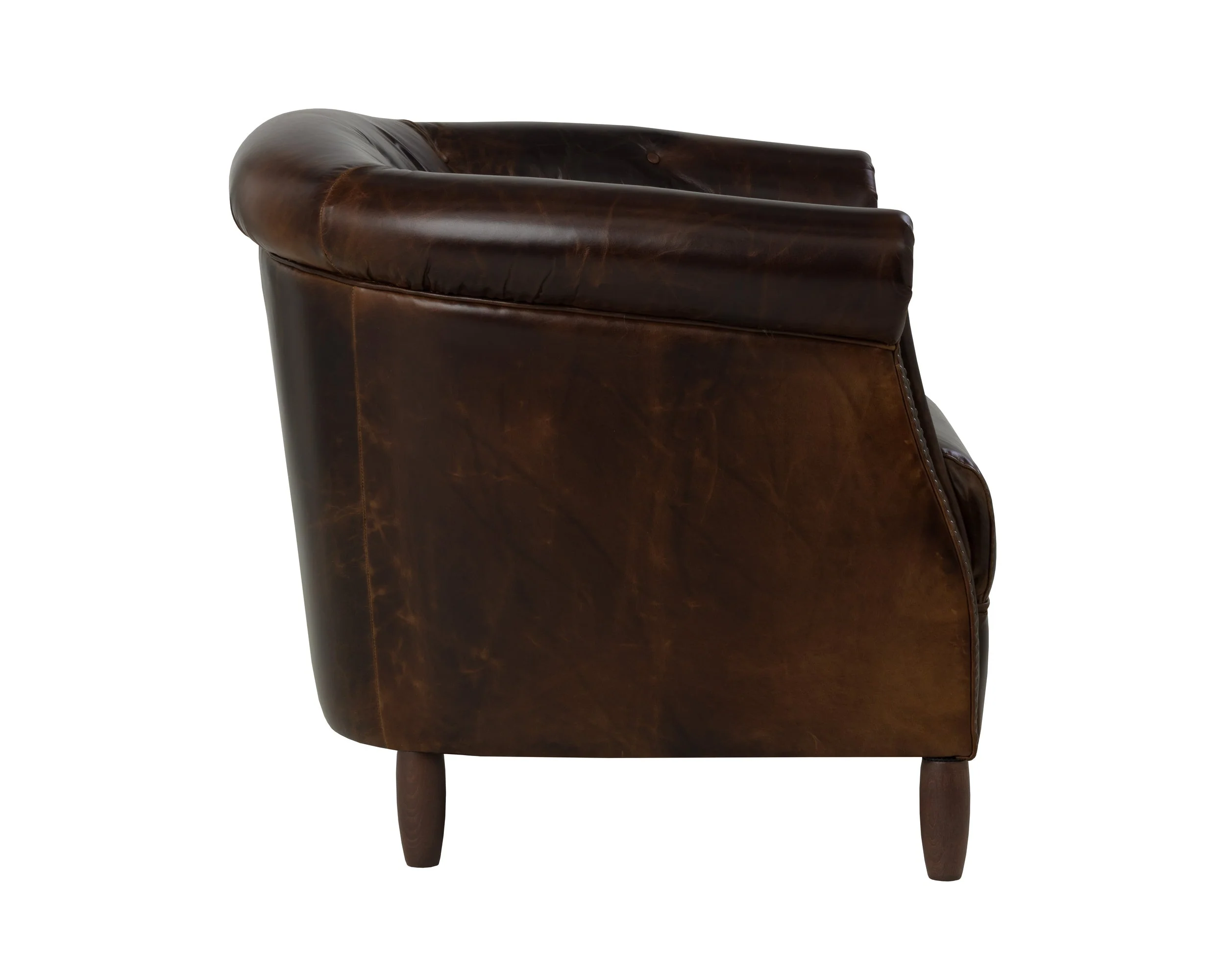 Marjorie Lounge Chair - Chocolate Leather - Image 3