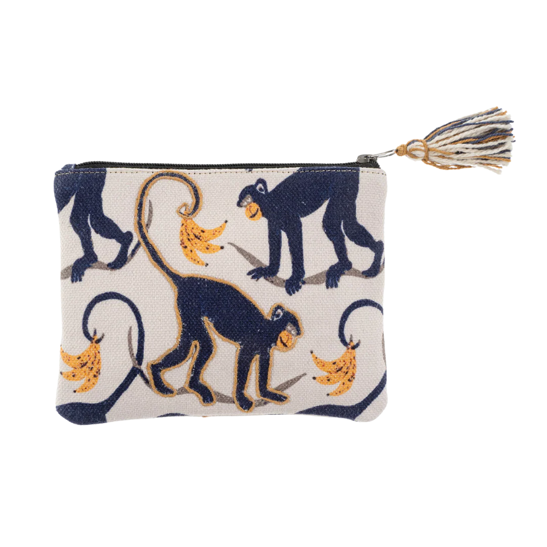 Monkey Around Embroidered Pouch - Image 2