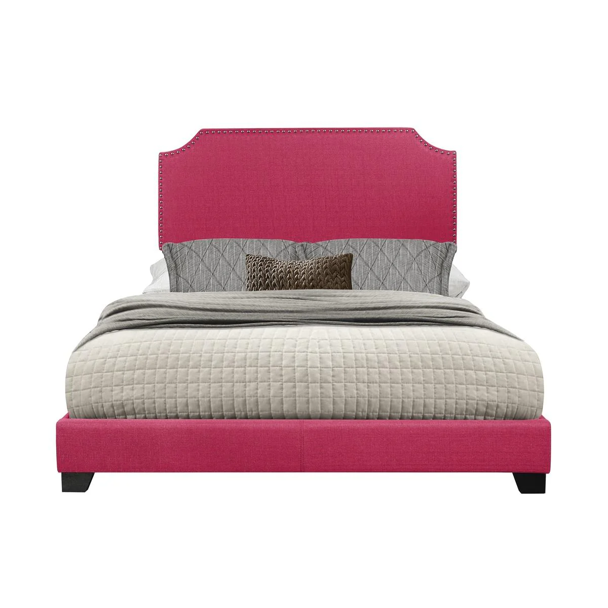 Homelegance Queen Upholstered Bed SH235PNK-1 - Image 3