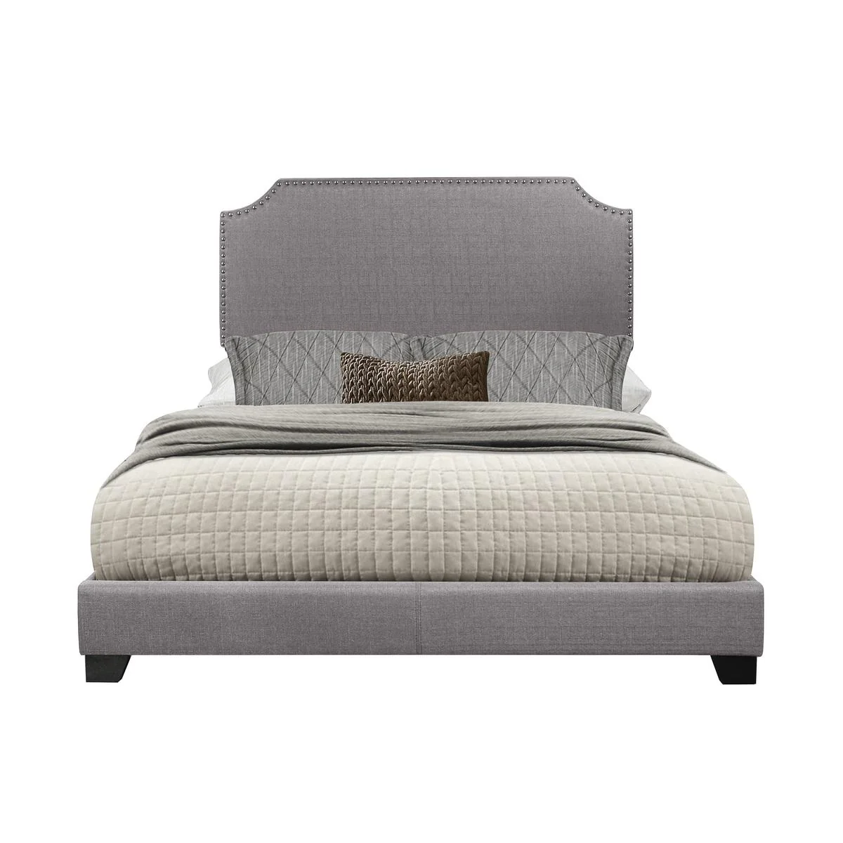 Homelegance King Upholstered Bed SH235KGRY-1 - Image 3