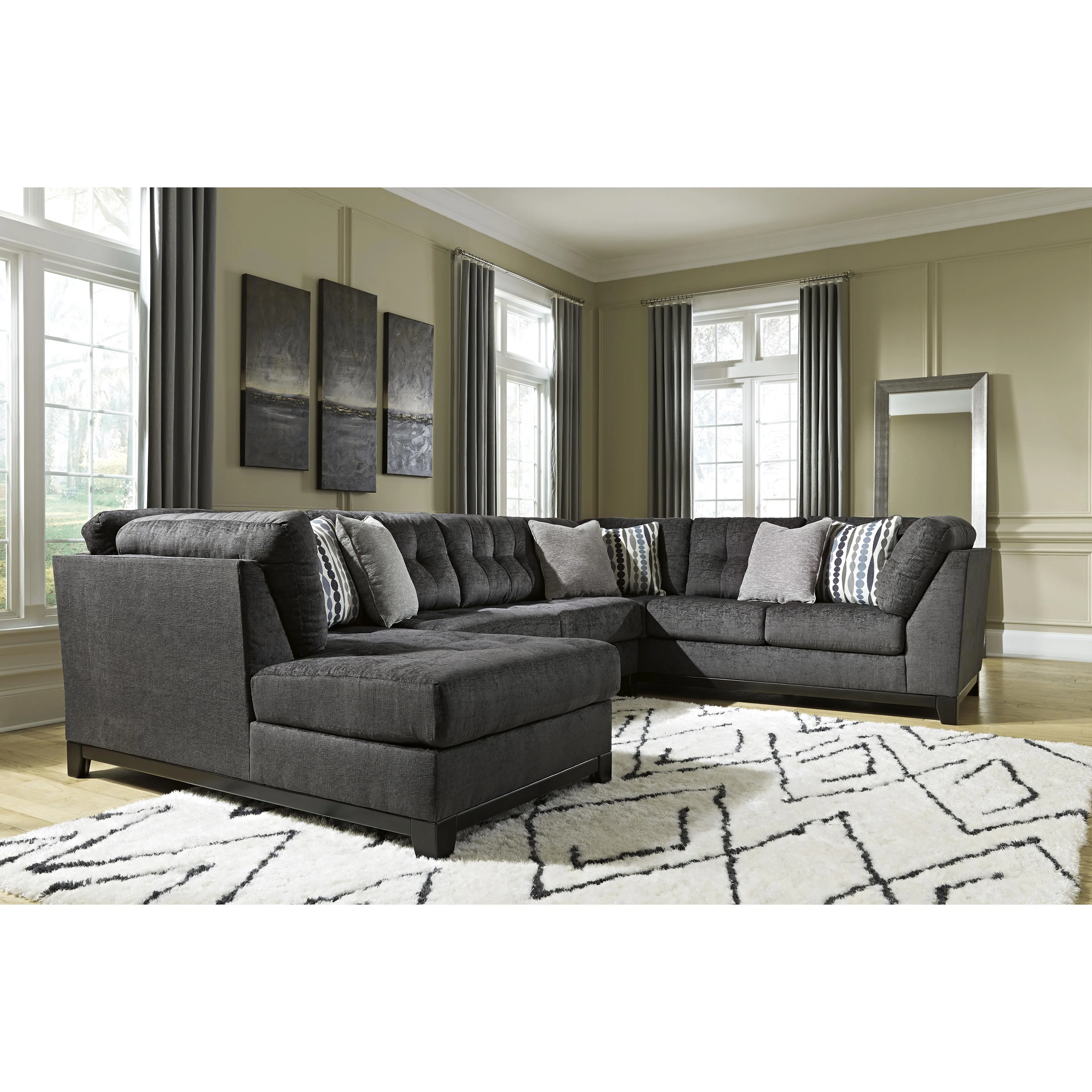 Ashley Reidshire 67622S1 3 pc Sectional with Chaise - Image 2