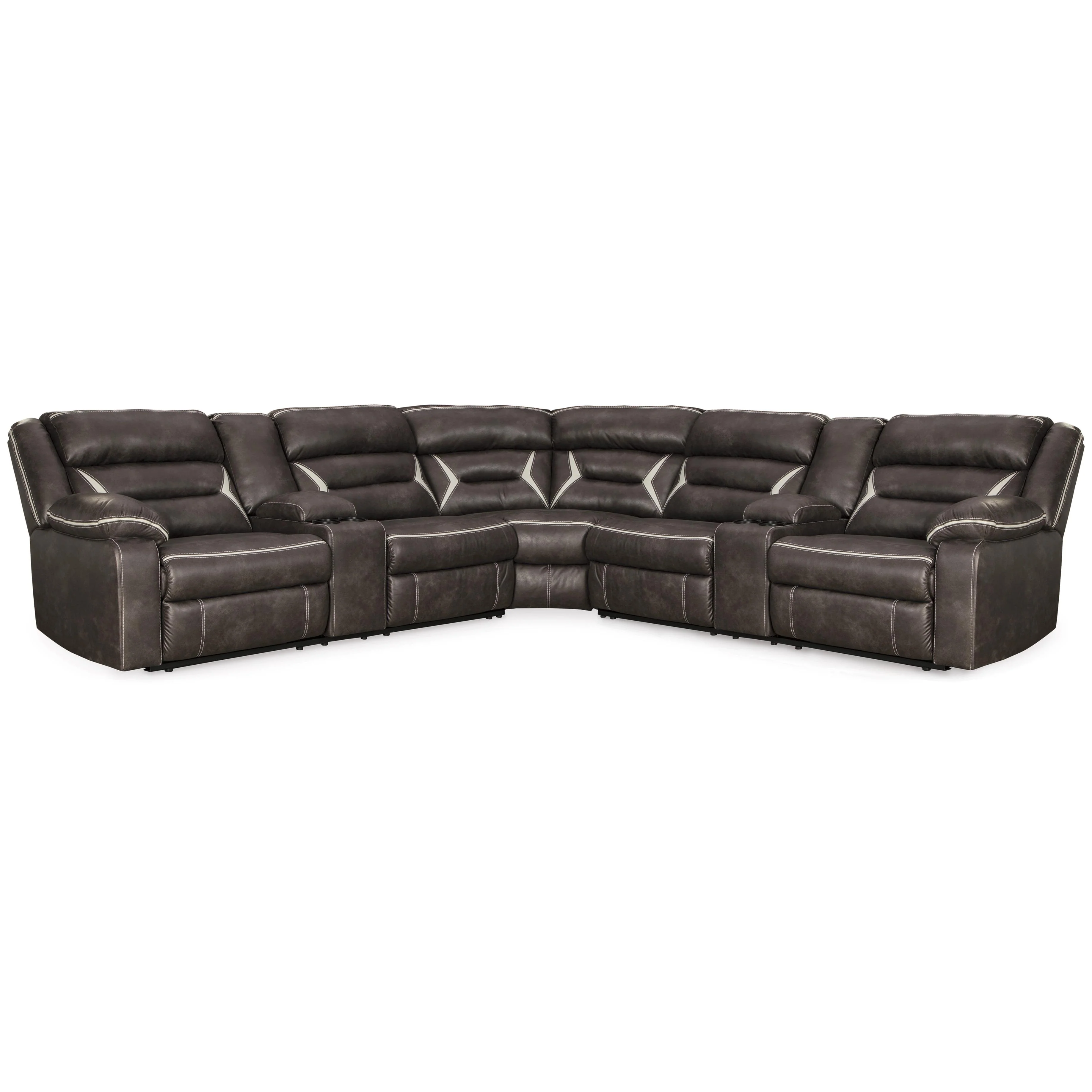 Signature Design by Ashley Kincord 13104S5 3 pc Power Reclining Sectional - Image 1