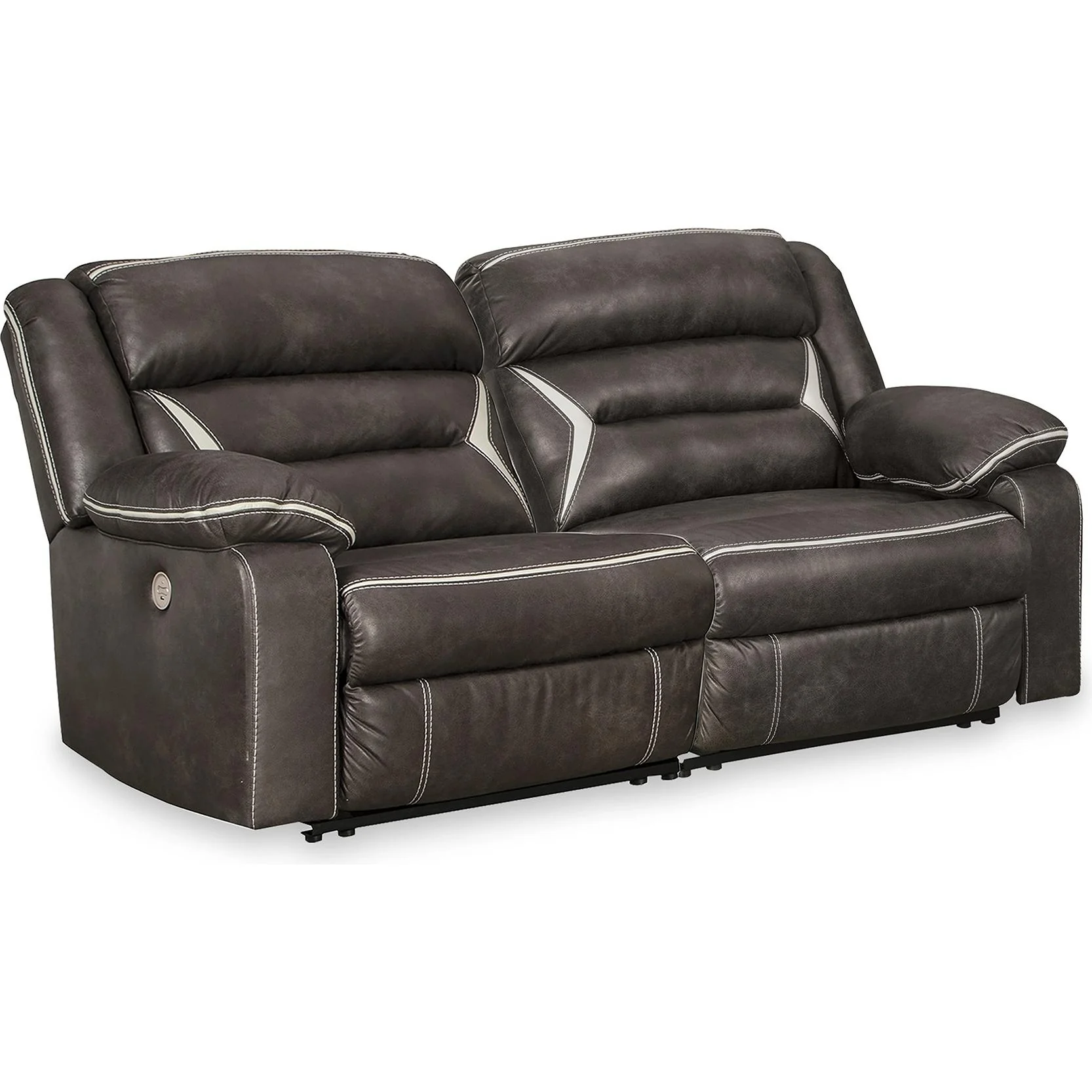 Signature Design by Ashley Kincord 13104S7 2 pc Power Reclining Sectional Loveseat - Image 1