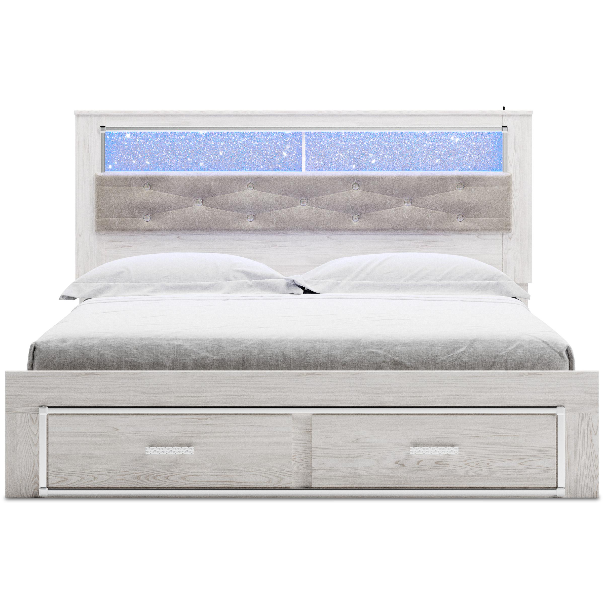 Signature Design by Ashley Altyra B2640B30 King Upholstered Bookcase Bed with Storage - Image 2