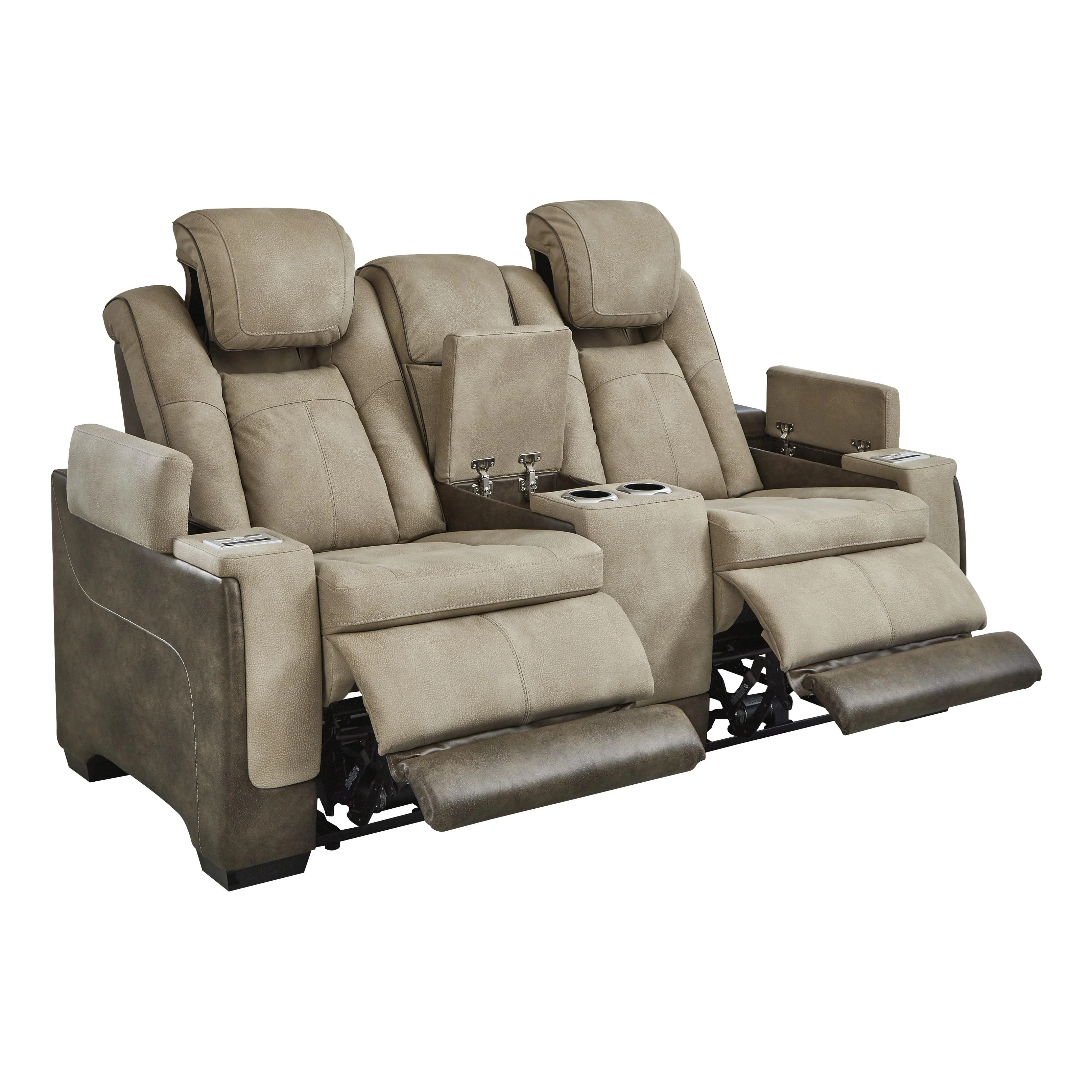 Signature Design by Ashley Next-Gen DuraPella 2200318 Power Reclining Loveseat with Console and Adjustable Headrest - Image 1