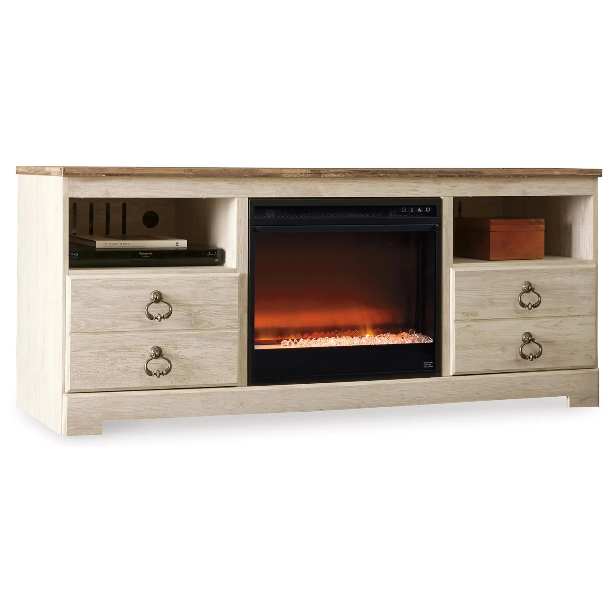 Signature Design by Ashley Willowton W267W10 64" TV Stand with Electric Fireplace - Image 1