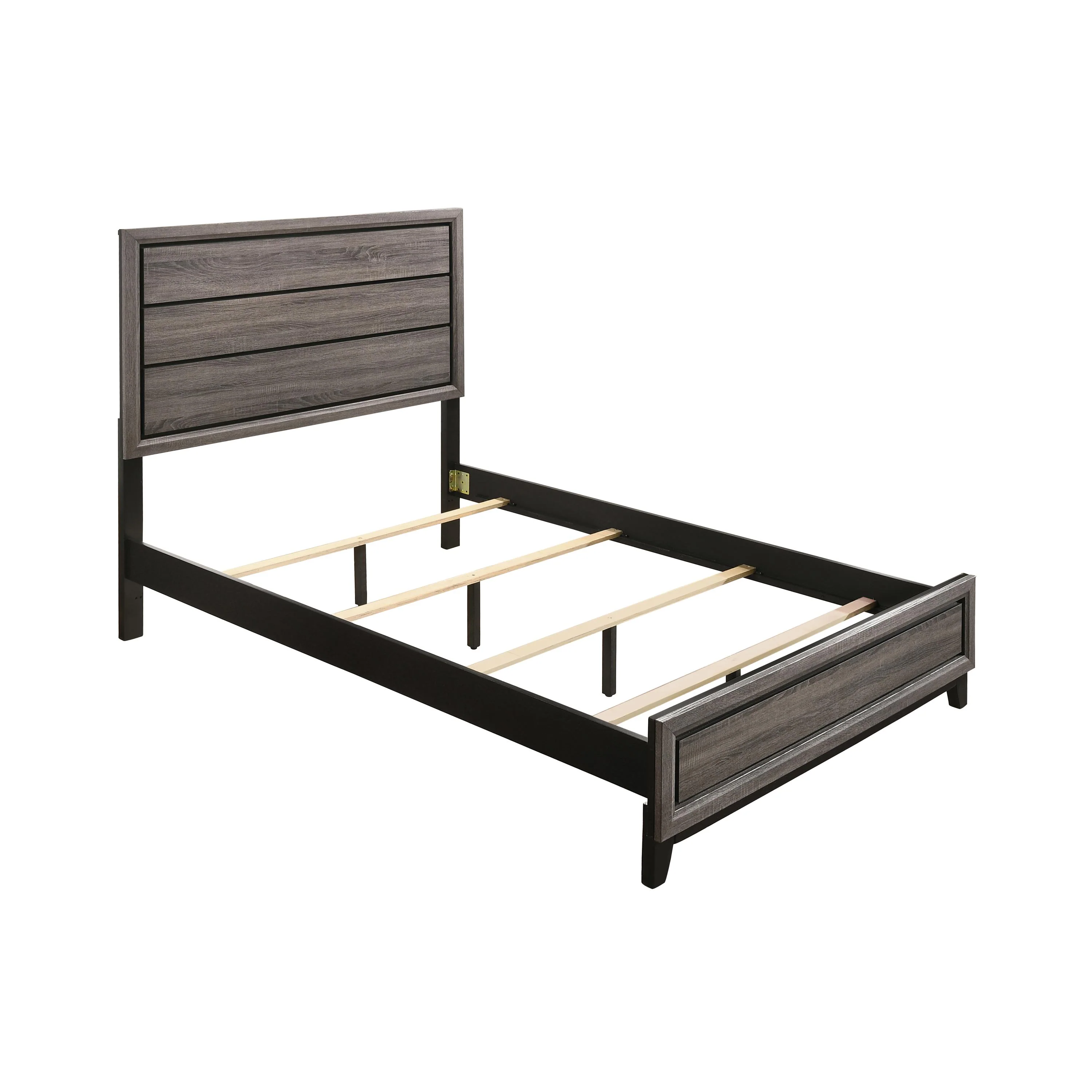 Coaster Furniture Watson 212421KW Wood California King Panel Bed - Grey Oak - Image 3