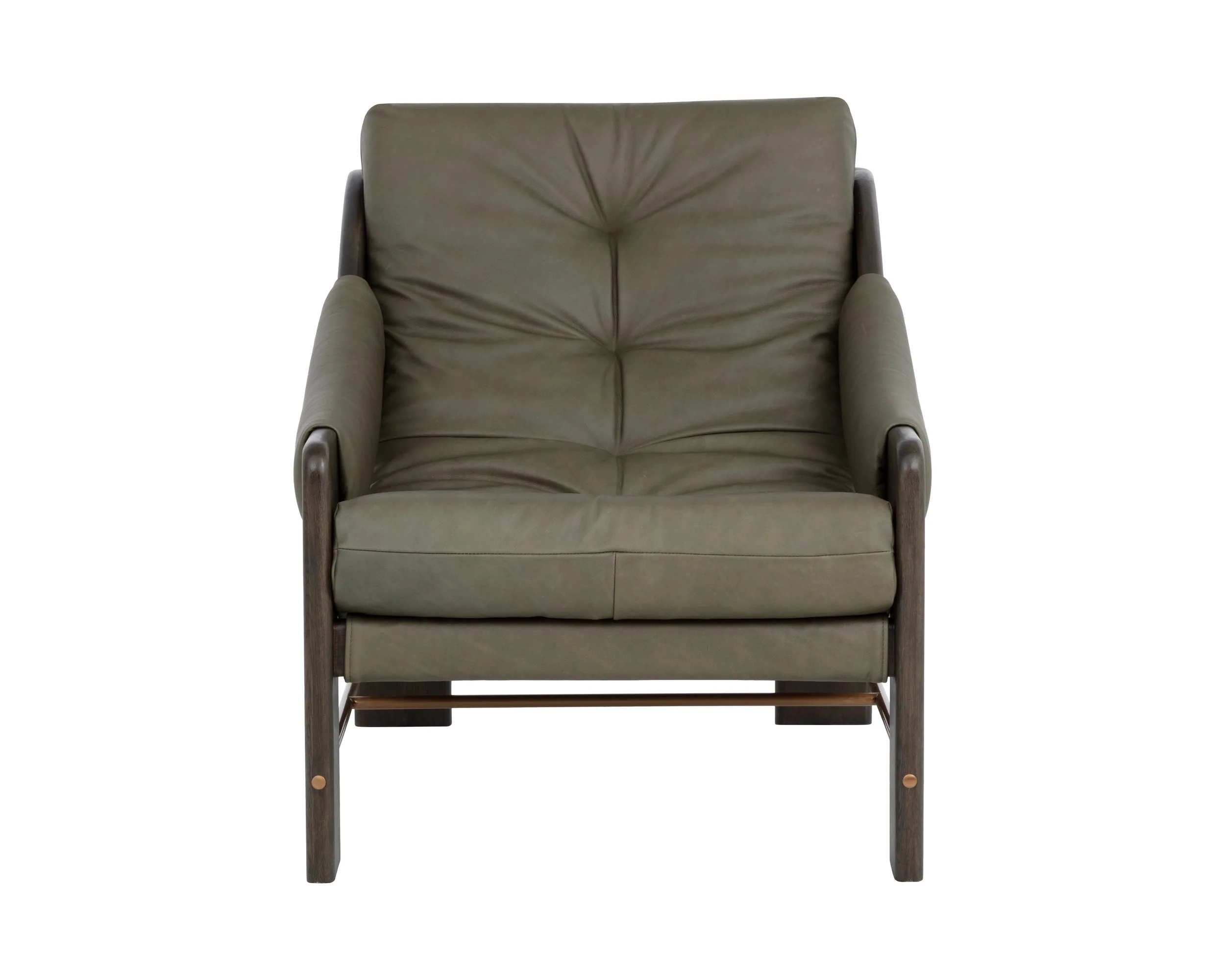 Rafferty Lounge Chair - Brown - Ludlow Dark Olive Leather - Image 2