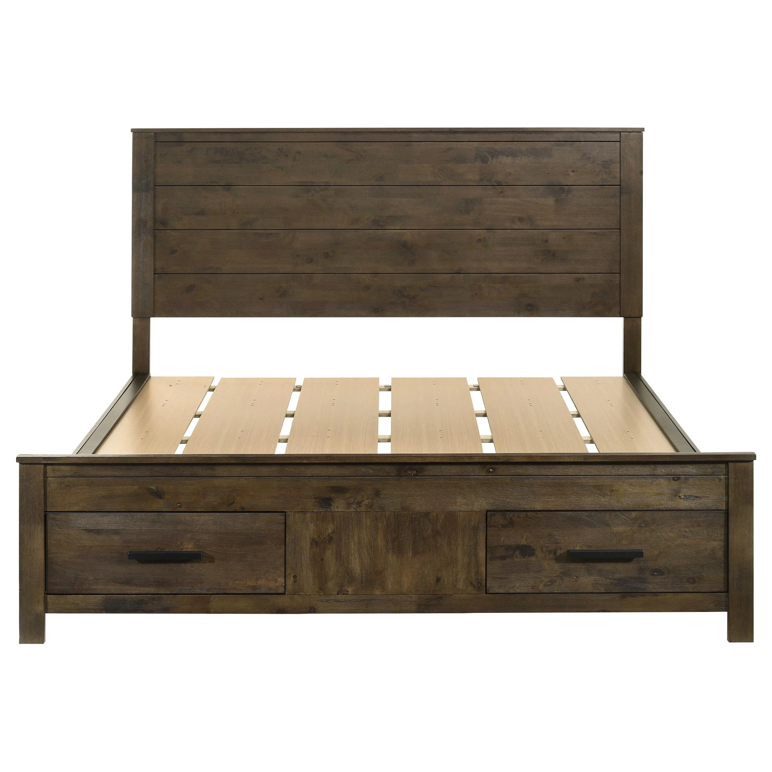Coaster Furniture Woodmont 222631KW California King Storage Bed - Rustic Golden Brown - Image 3