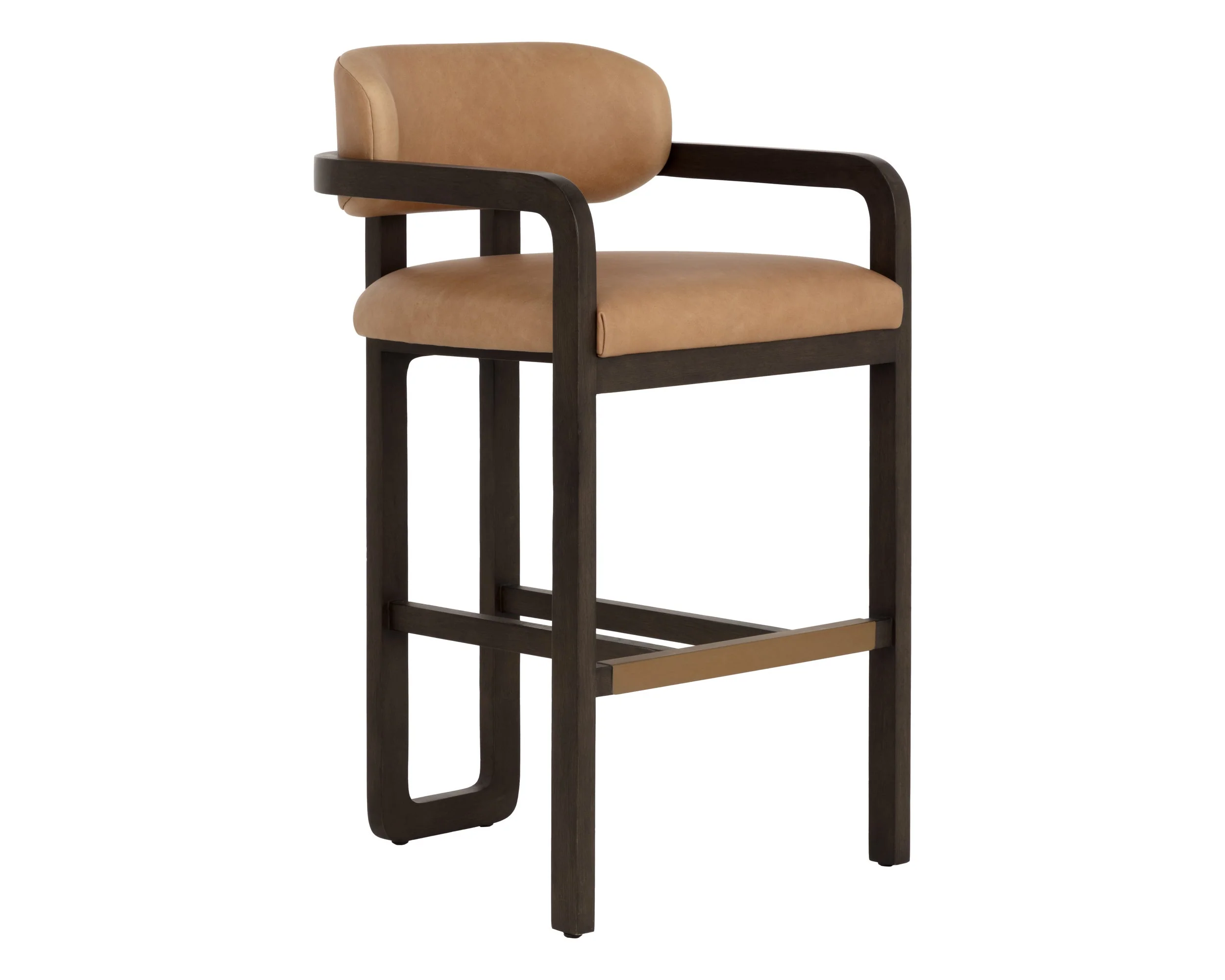 Madrone Barstool – Brown – Ludlow Sesame Leather