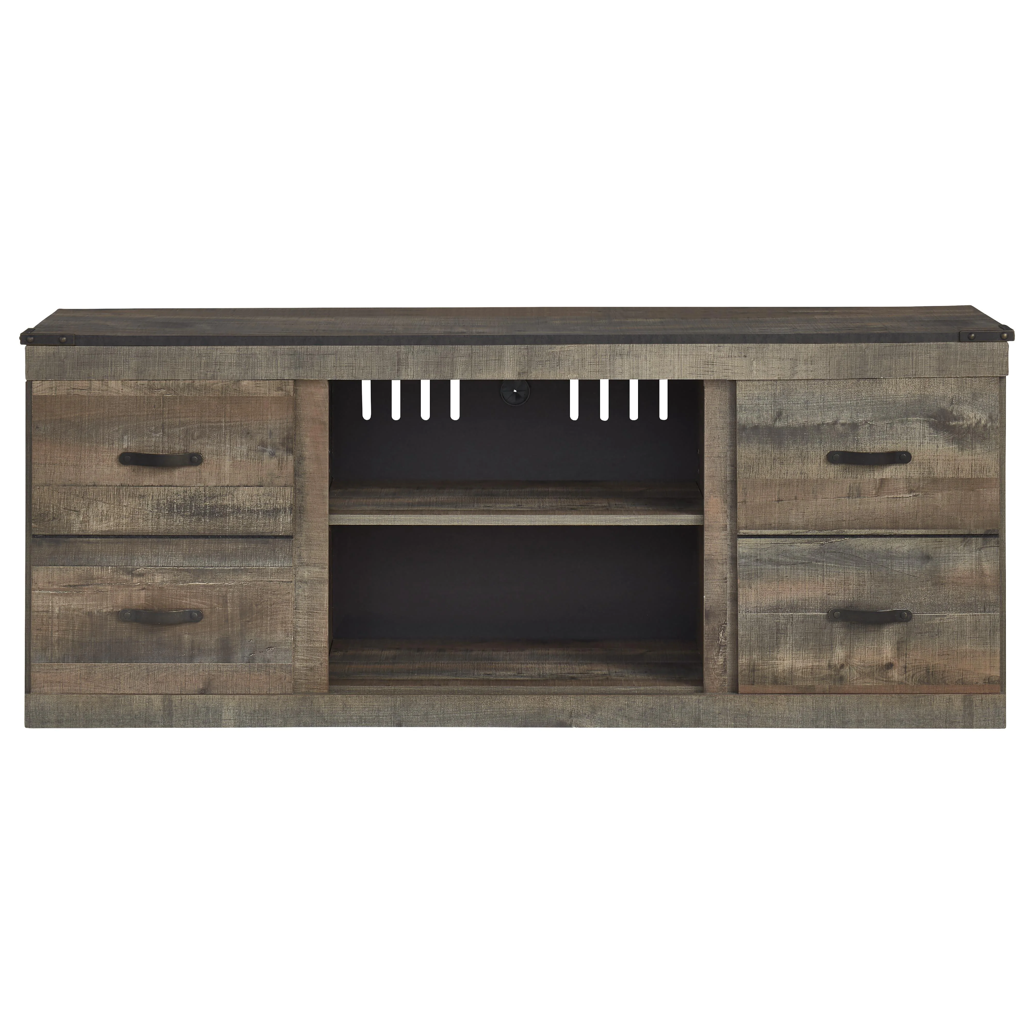 Signature Design by Ashley Trinell EW0446-268 Large TV Stand with Fireplace Option - Image 3