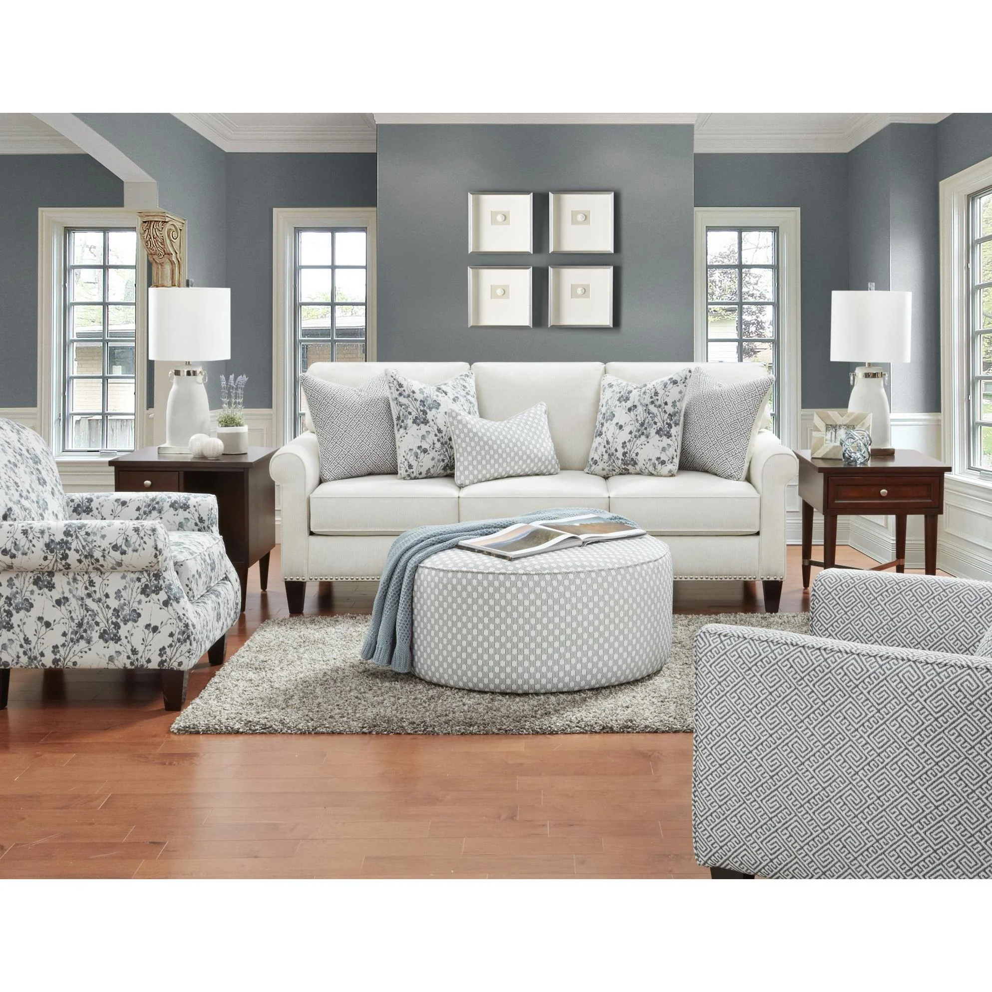 Fusion Furniture Stationary Fabric Sofa 46-00KP TRUTH OR DARE SALT - Image 2