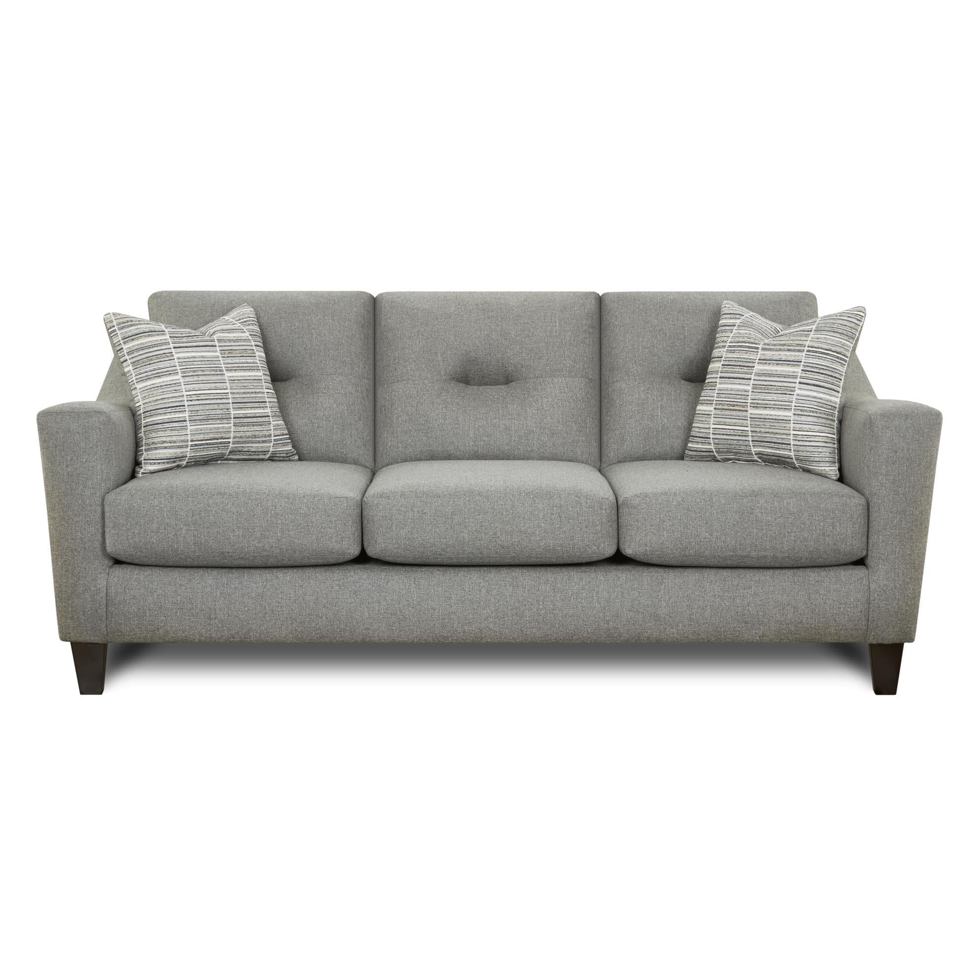 Fusion Furniture Stationary Fabric Sofa 8210 TNT CHARCOAL - Image 1