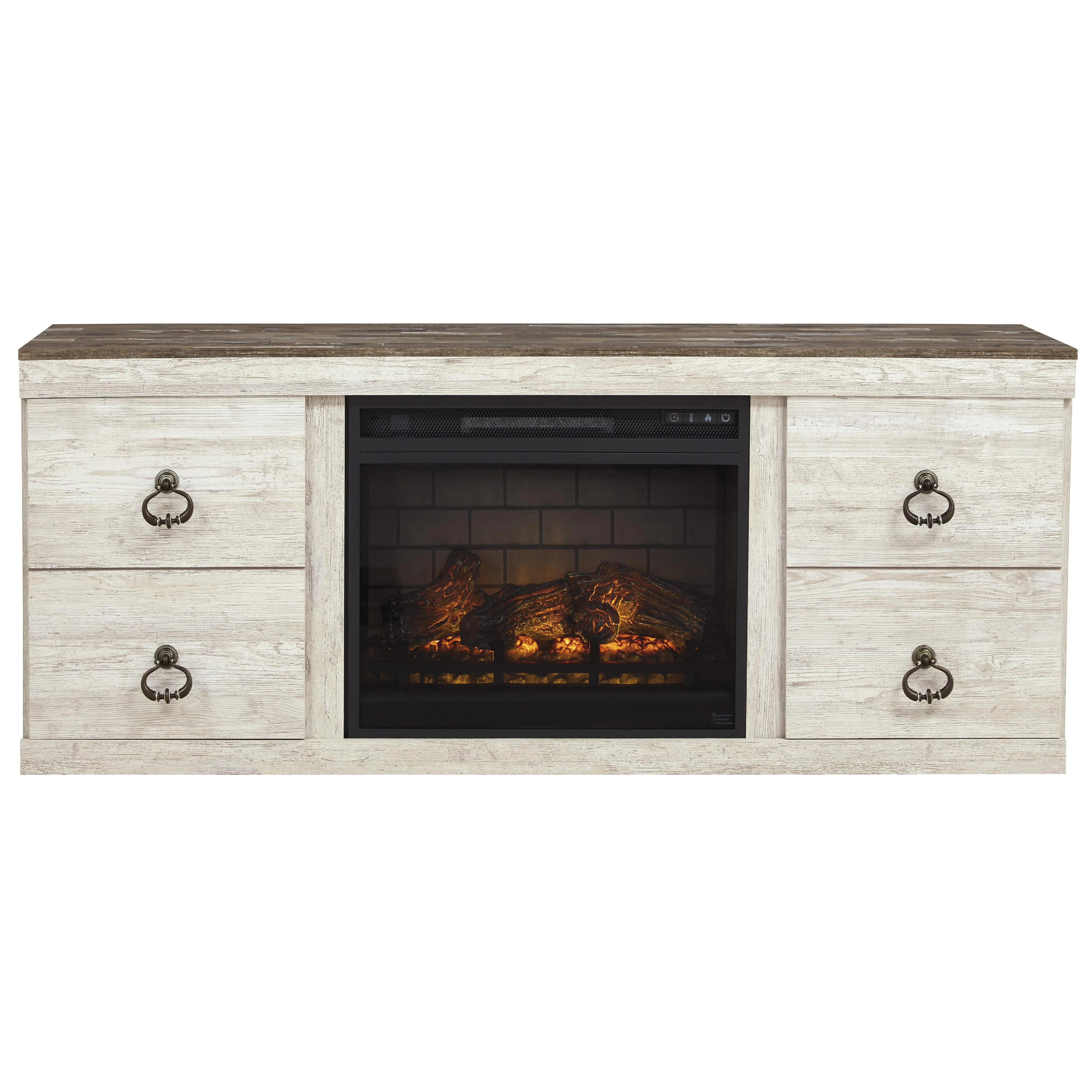 Signature Design by Ashley Willowton EW0267W8 TV Stand with Electric Fireplace - Image 2