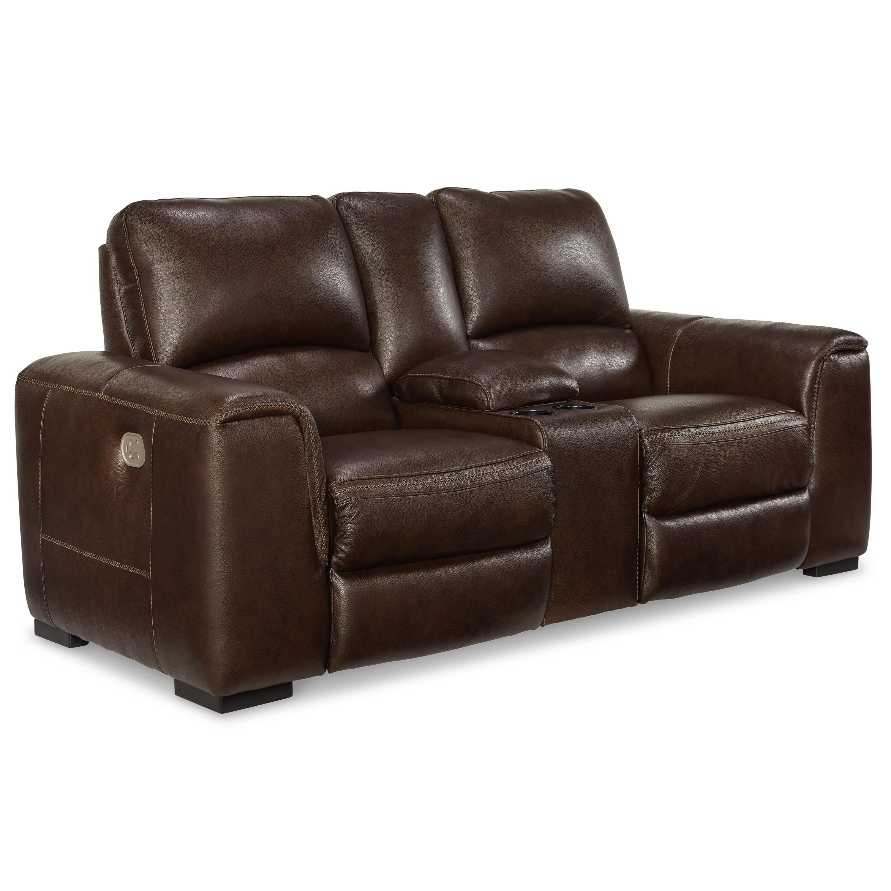 Signature Design by Ashley Alessandro U2550218 Power Reclining Loveseat with Console and Adjustable Headrest - Image 1