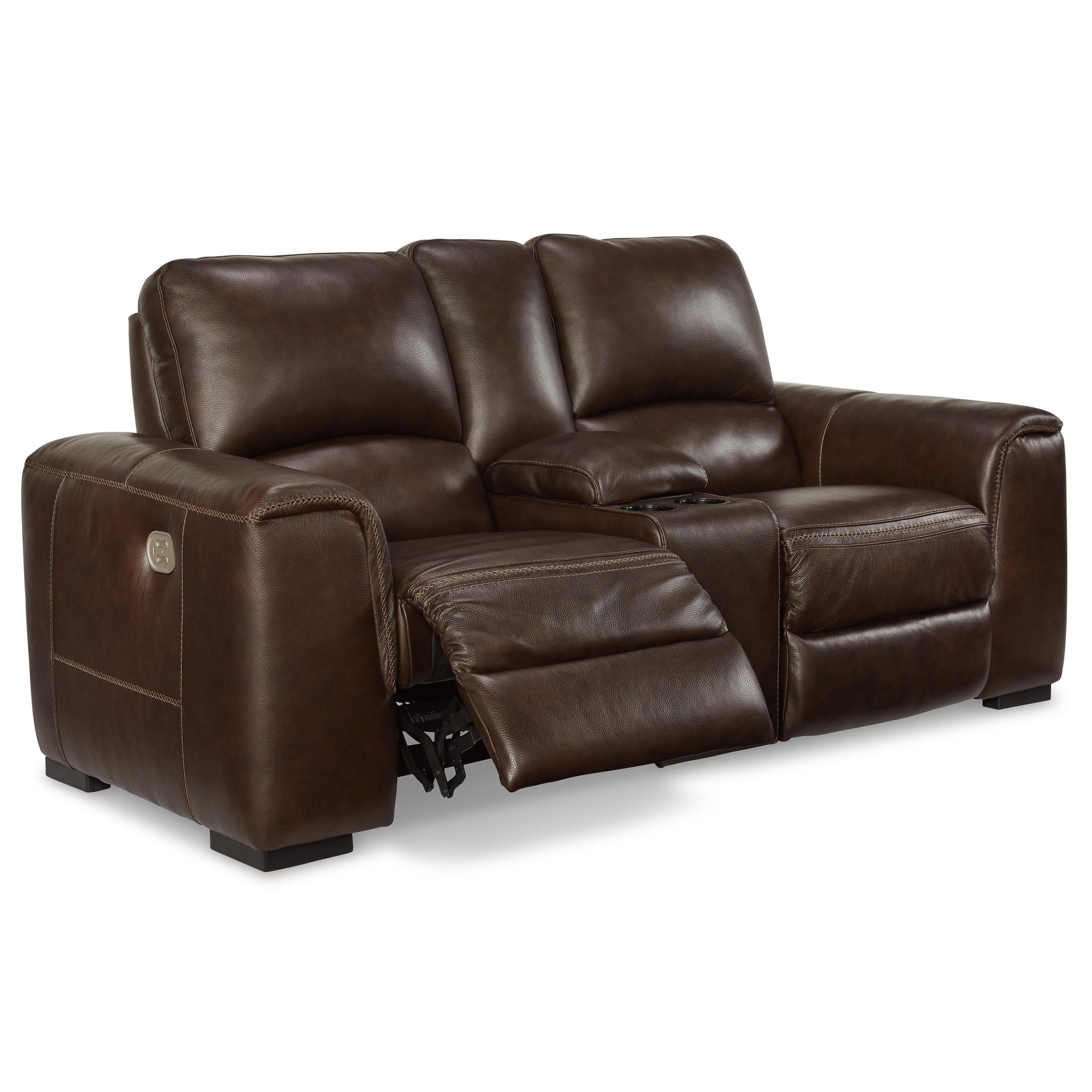 Signature Design by Ashley Alessandro U2550218 Power Reclining Loveseat with Console and Adjustable Headrest - Image 2