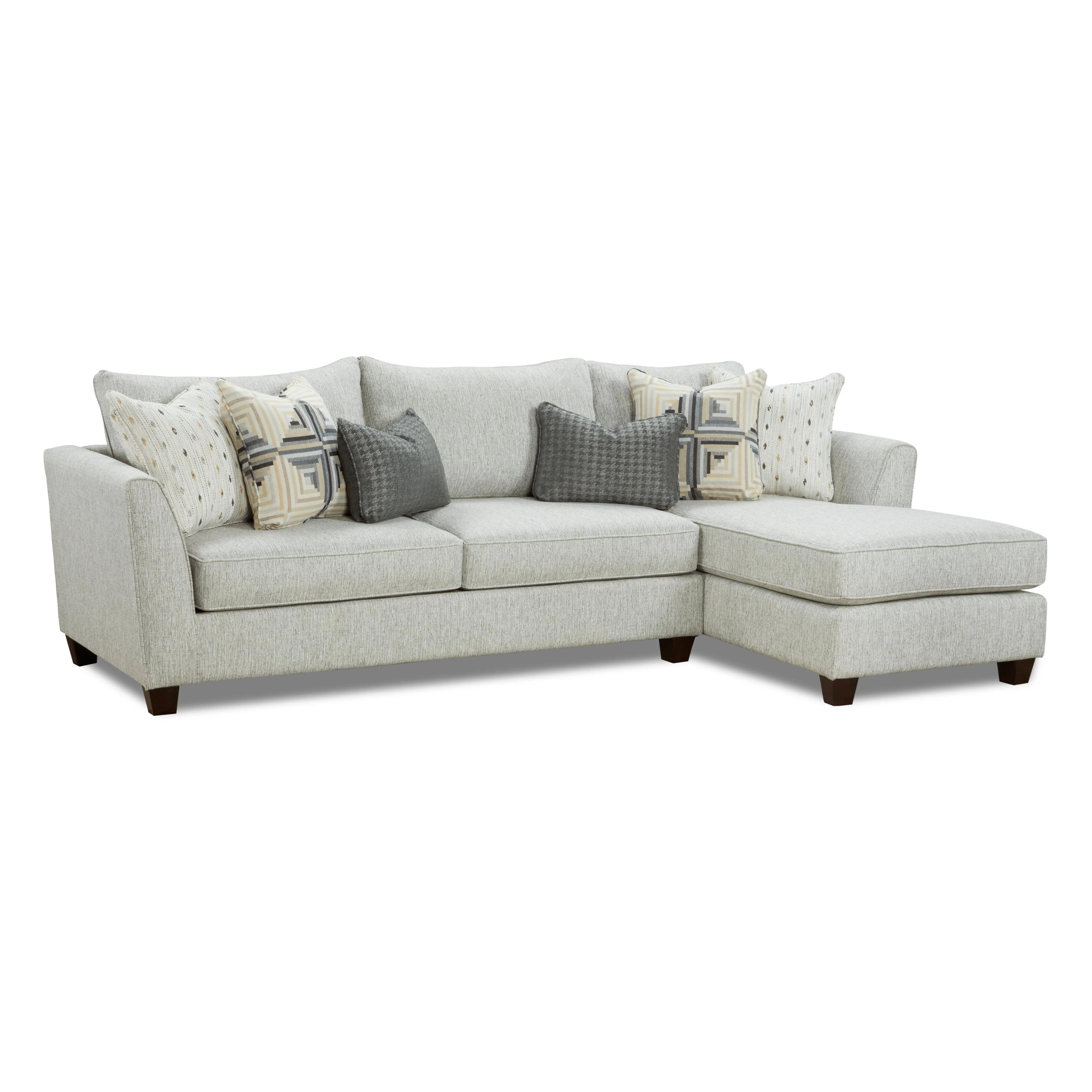 Fusion Furniture Fabric 2 pc Sectional 28-21L PALM BEACH IRON/28-26R PALM BEACH IRON - Image 1