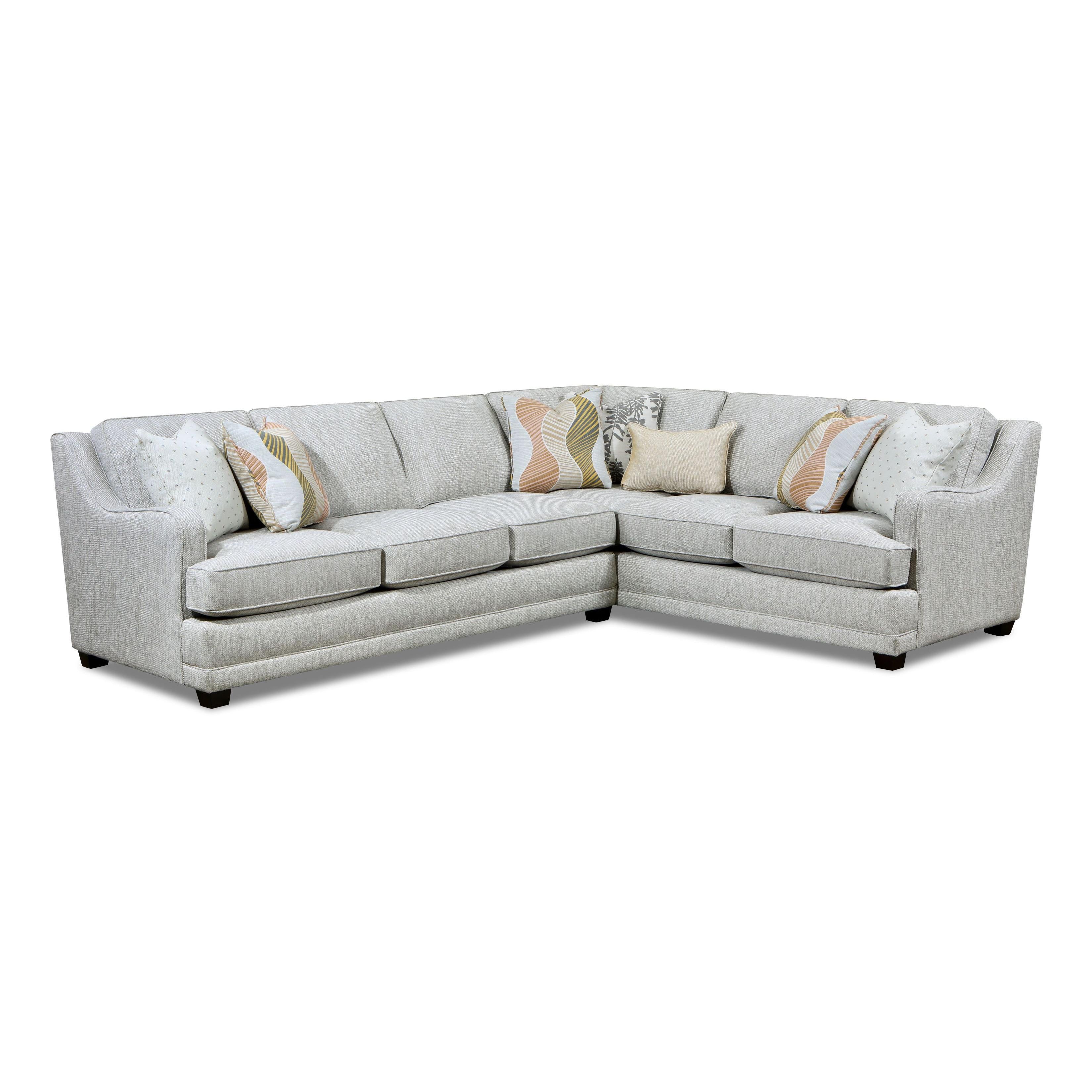 Fusion Furniture Fabric 2 pc Sectional 7000-33L-KP LOXLEY COCONUT/7000-31R LOXLEY COCONUT - Image 1