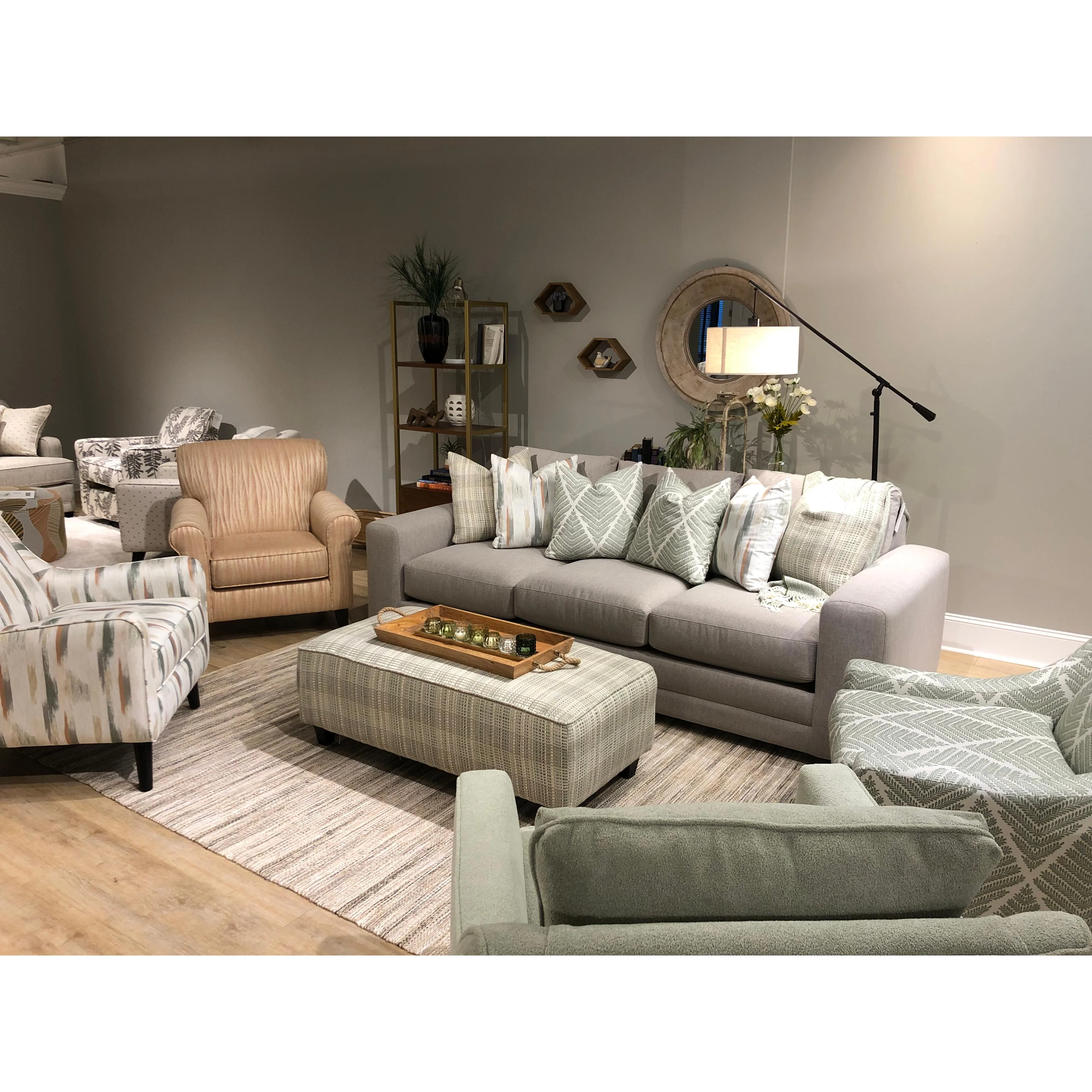 Fusion Furniture Stationary Fabric Sofa 7003-00 CHARLOTTE CREMINI - Image 2
