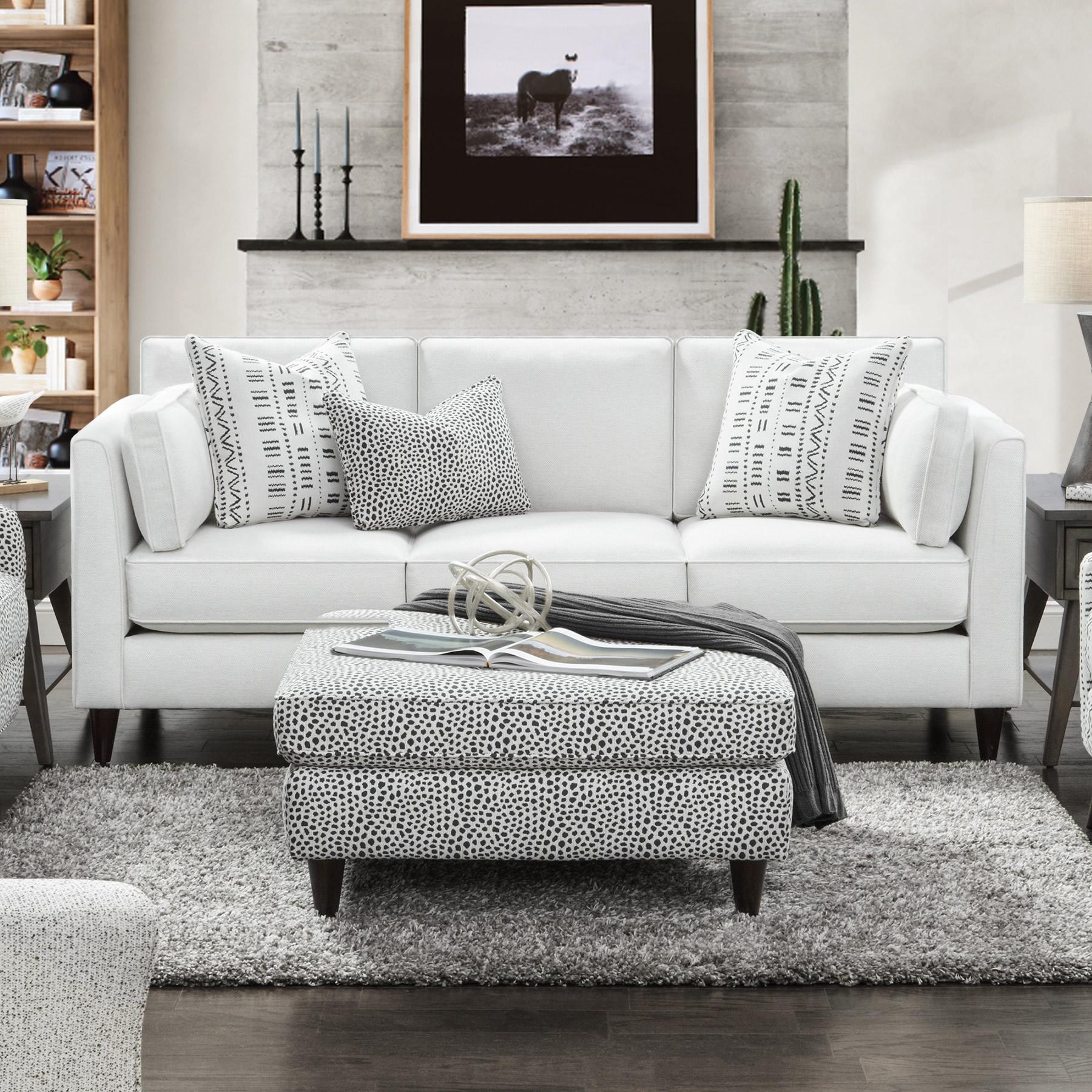 Fusion Furniture Stationary Fabric Sofa 17-00-KP WINSTON SALT - Image 1