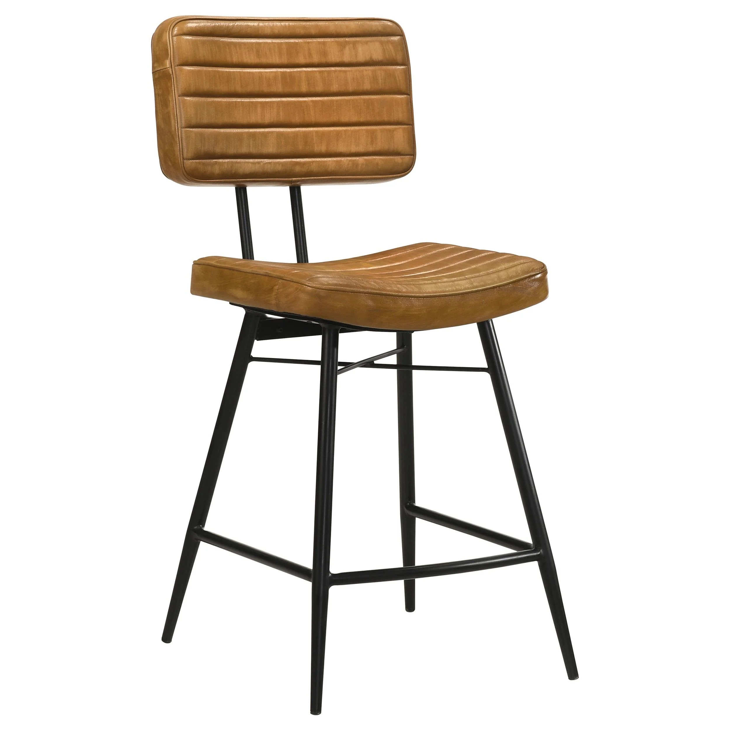 Coaster Furniture Partridge 110649 Leather Counter Chair - Antique Camel - Image 1