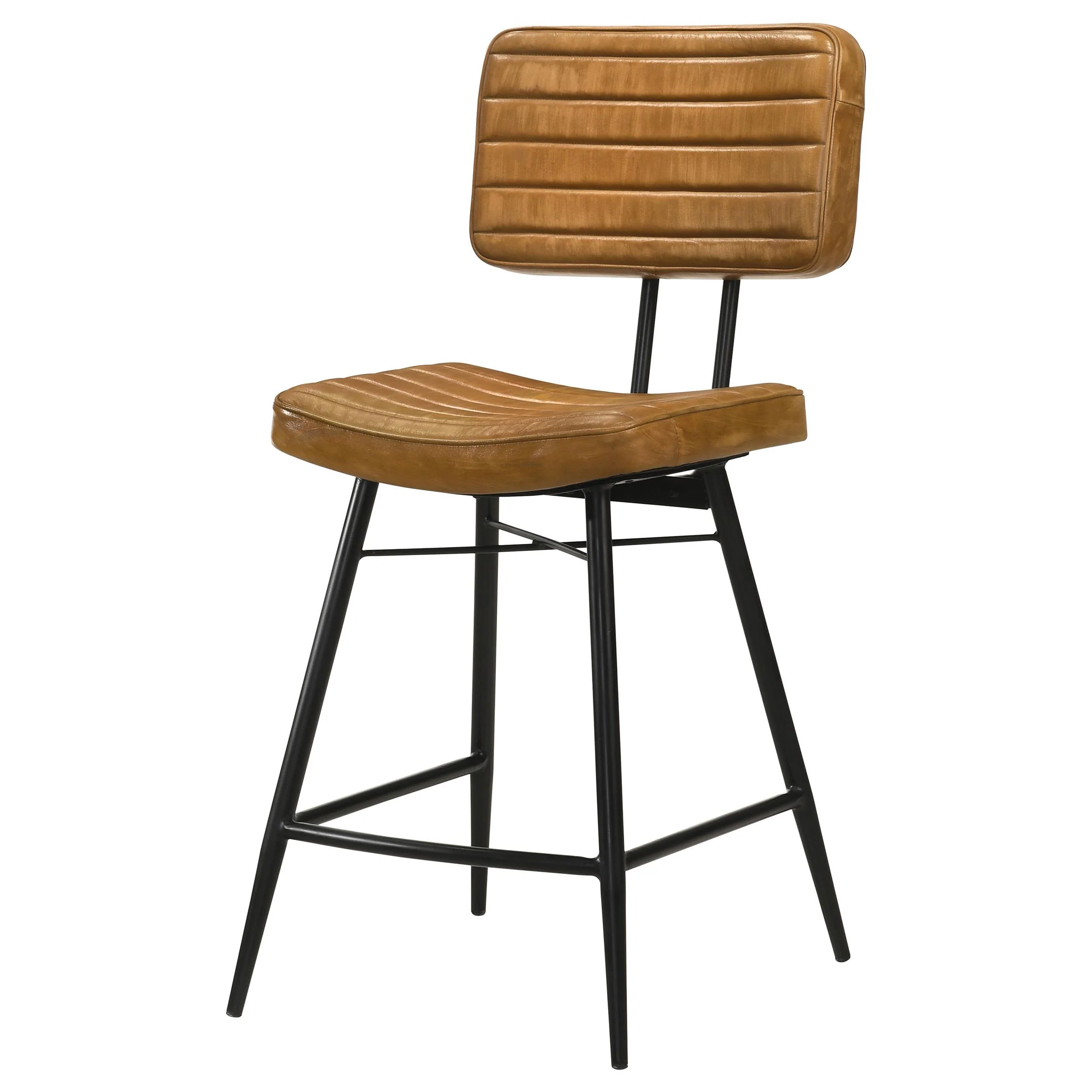 Coaster Furniture Partridge 110649 Leather Counter Chair - Antique Camel - Image 3