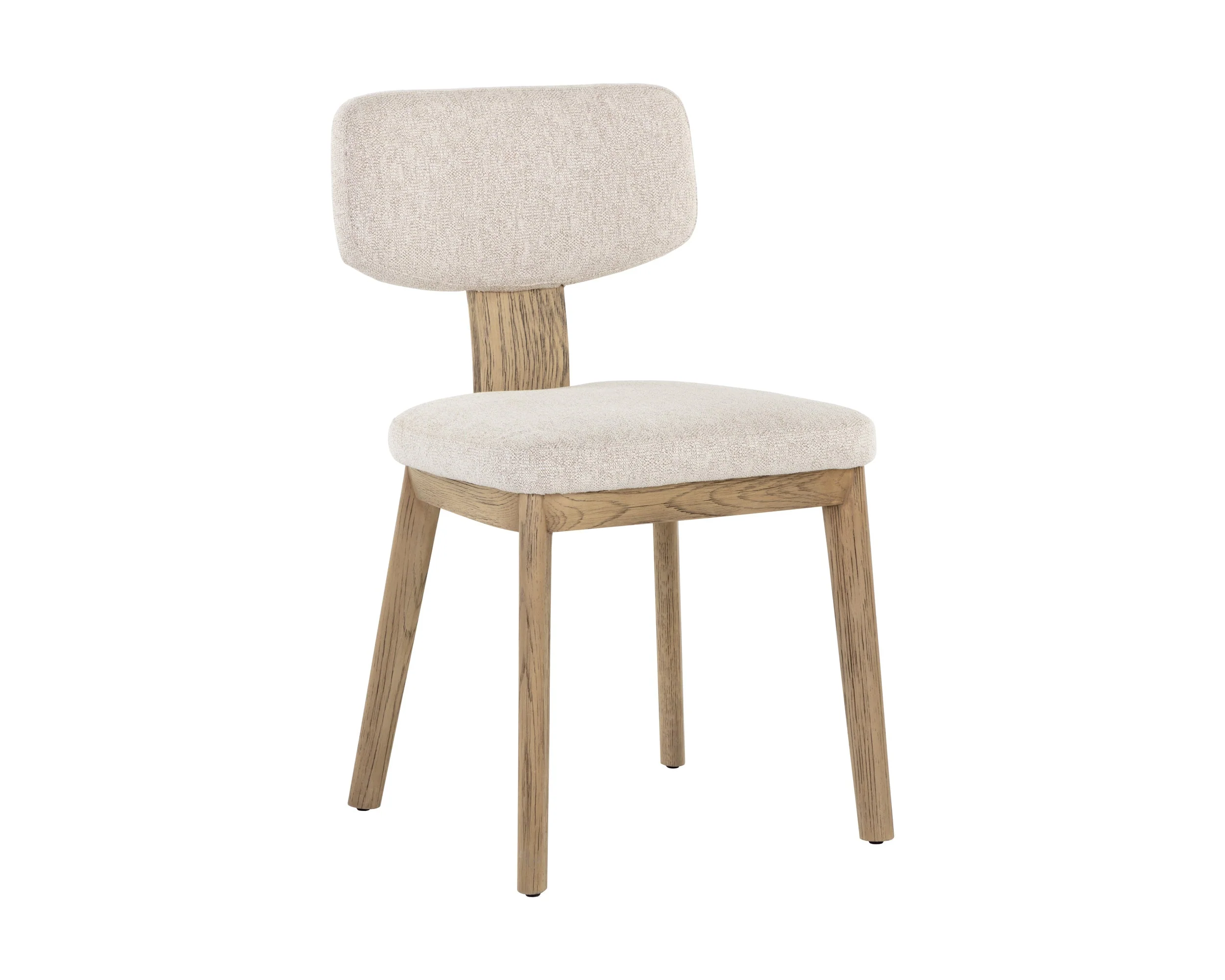 Rickett Dining Chair – Weathered Oak – Dove Cream